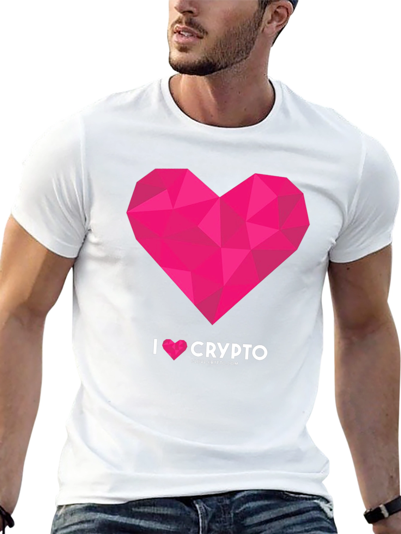 Black I Heart Crypto Black Graphic Tee view 13