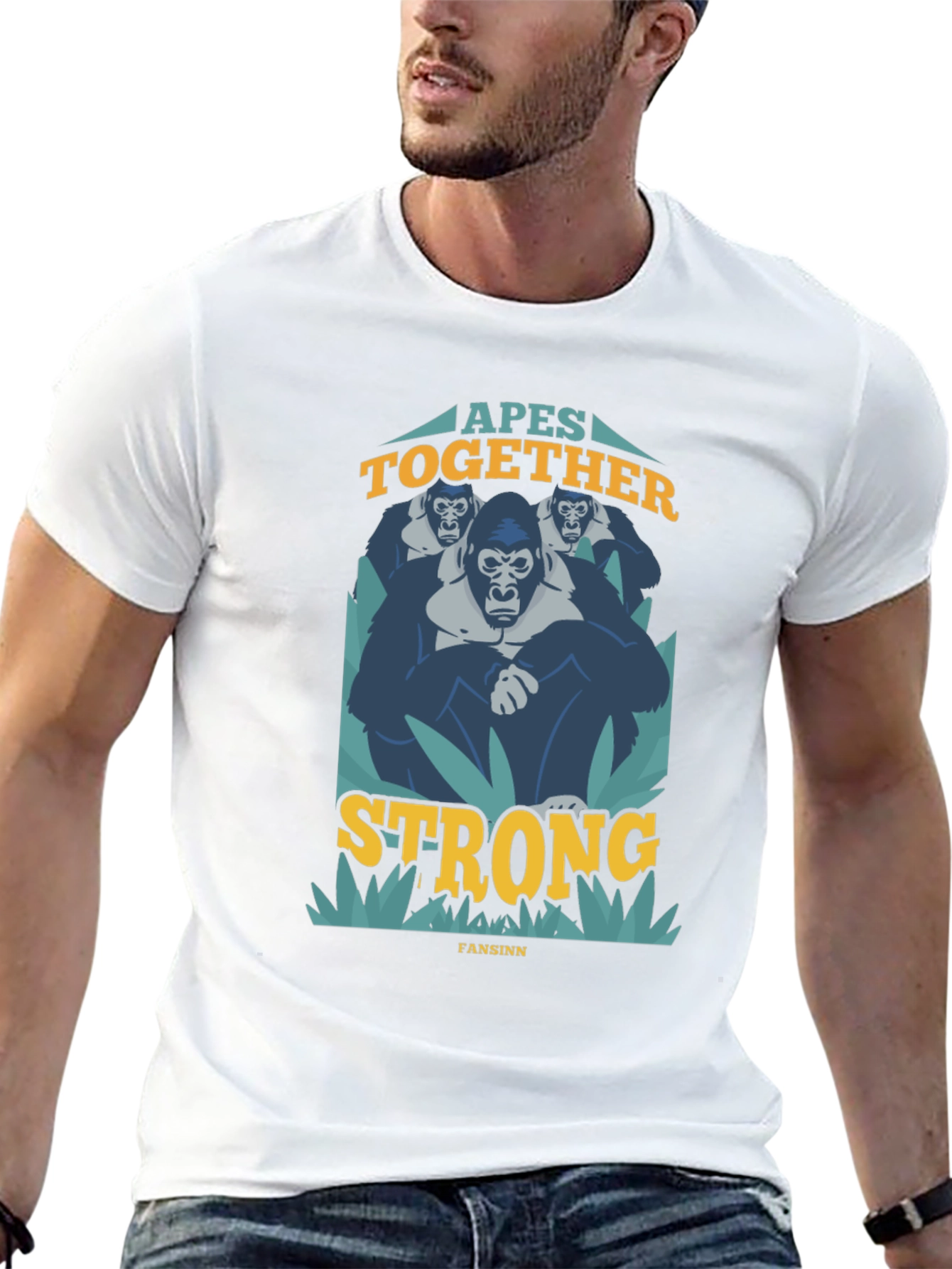 Black Apes Together Strong Graphic T-Shirt view 13
