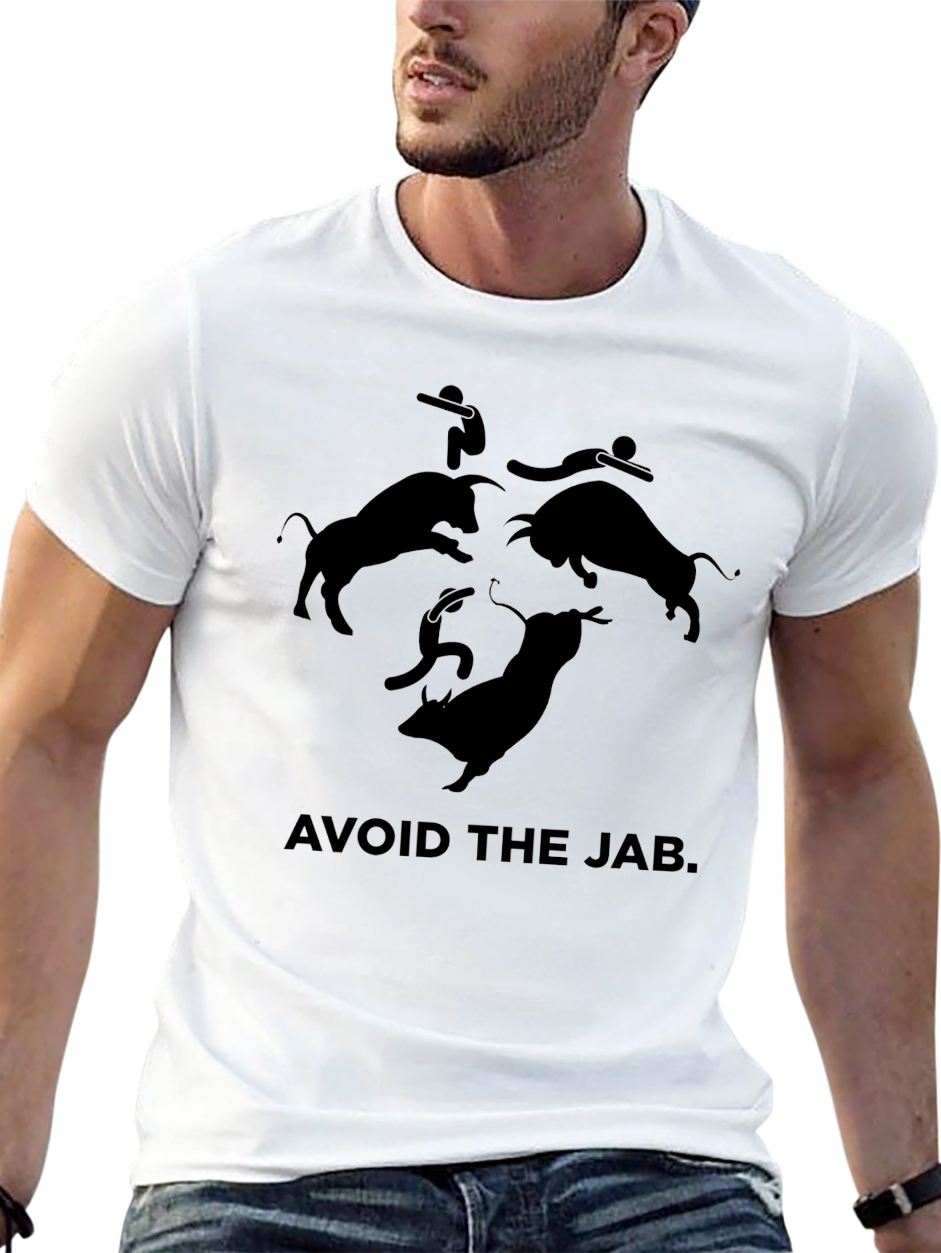 Black Avoid the Jab Graphic Tee - Black view 13