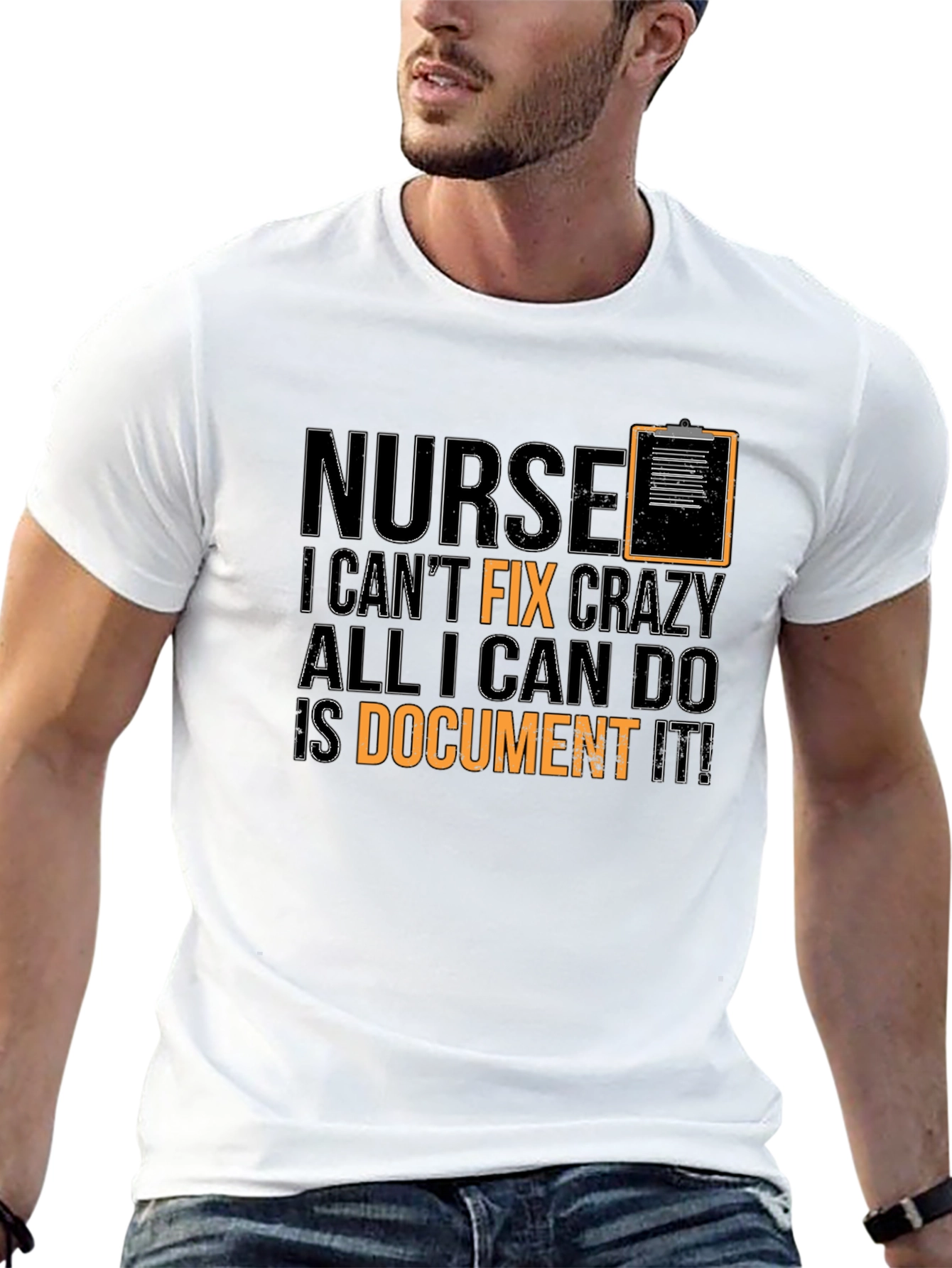 Black Nurse Crazy Funny Black T-Shirt view 13