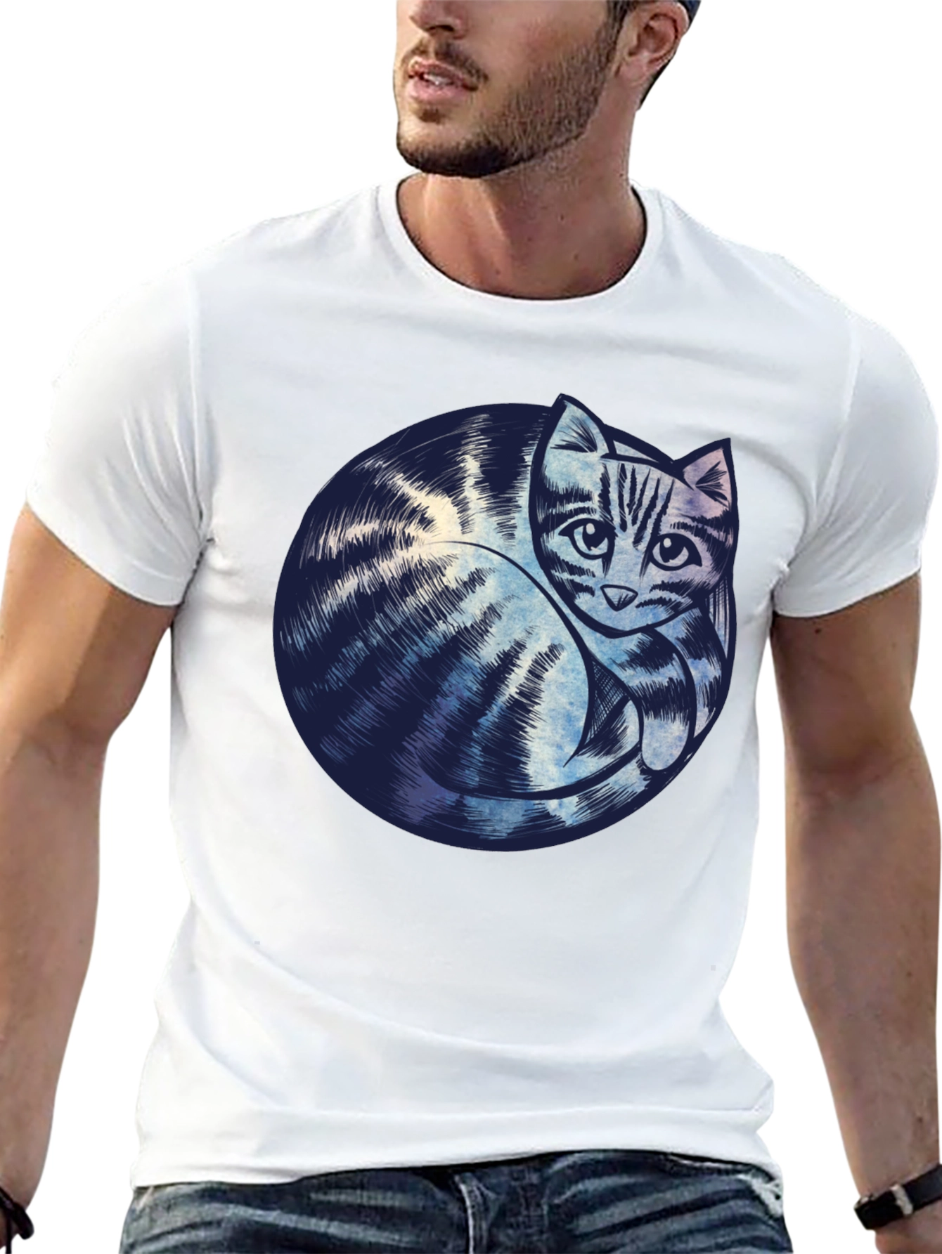 Black Cat Graphic Black T-Shirt view 13