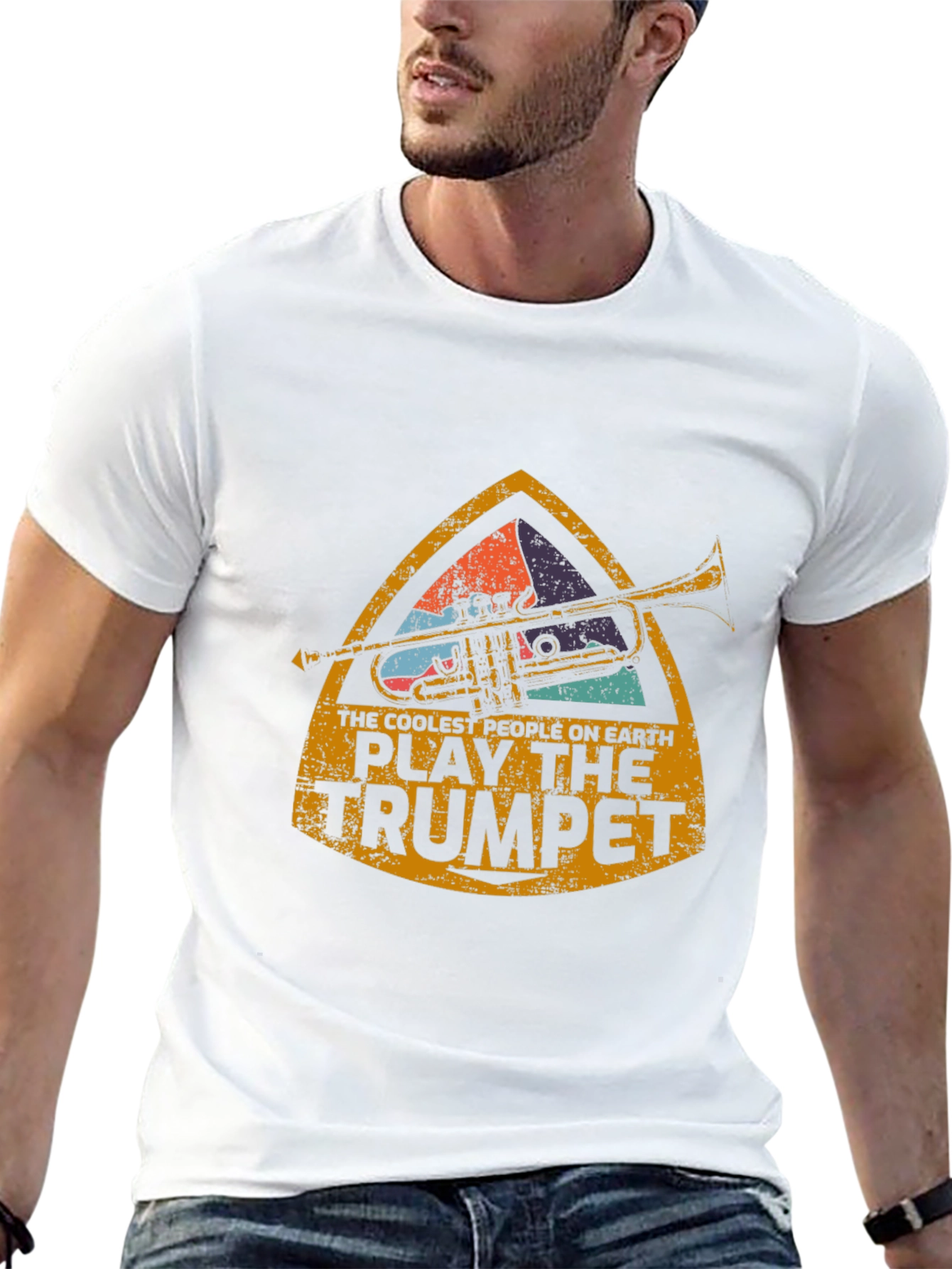 Black Coolest Trumpet Player T-Shirt view 13