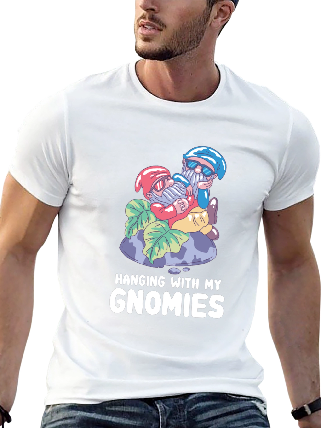 Black Hanging With My Gnomies Graphic T-Shirt view 13
