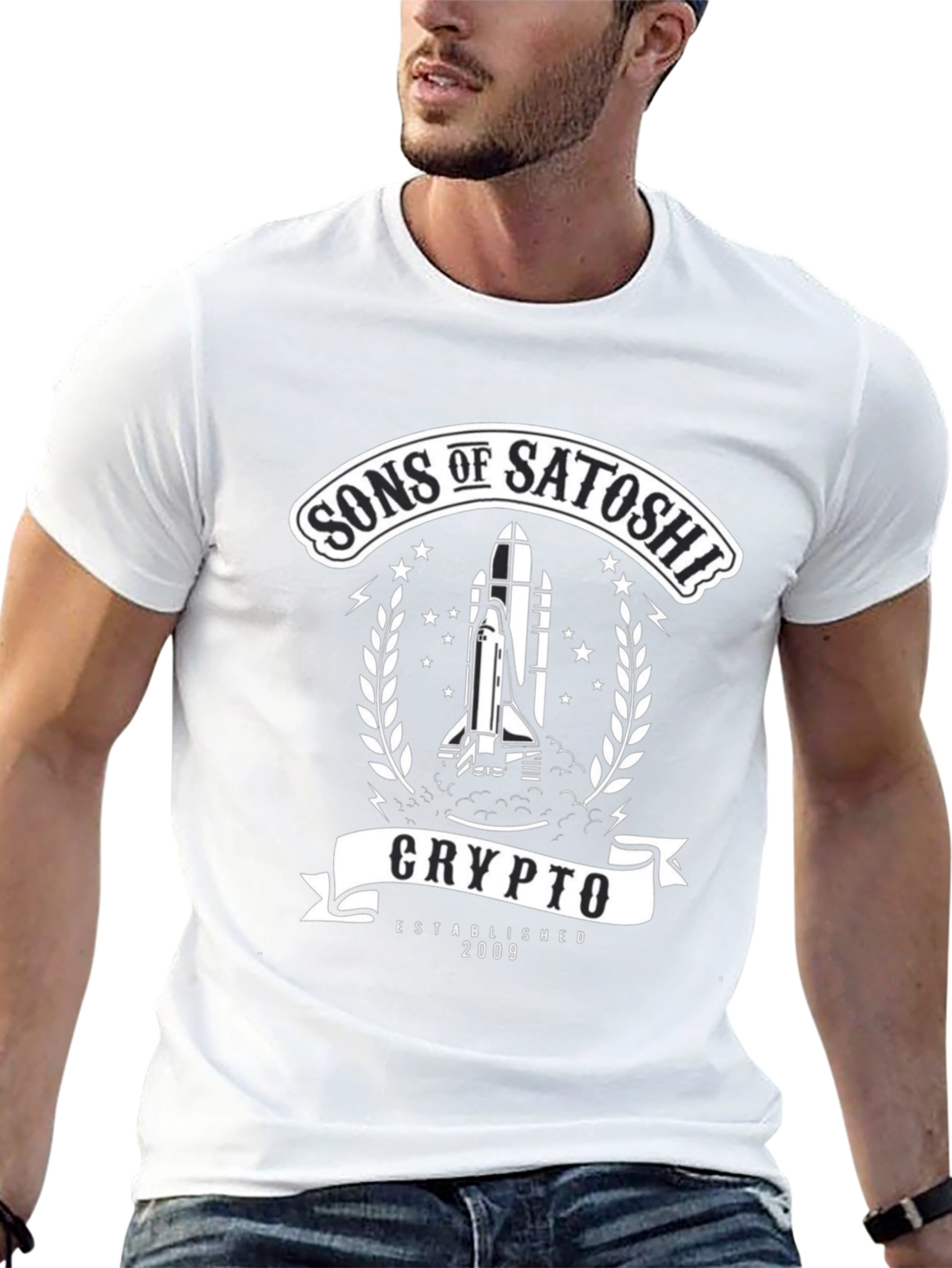 Black Sons of Satoshi Crypto T-Shirt - Established 2009 view 13