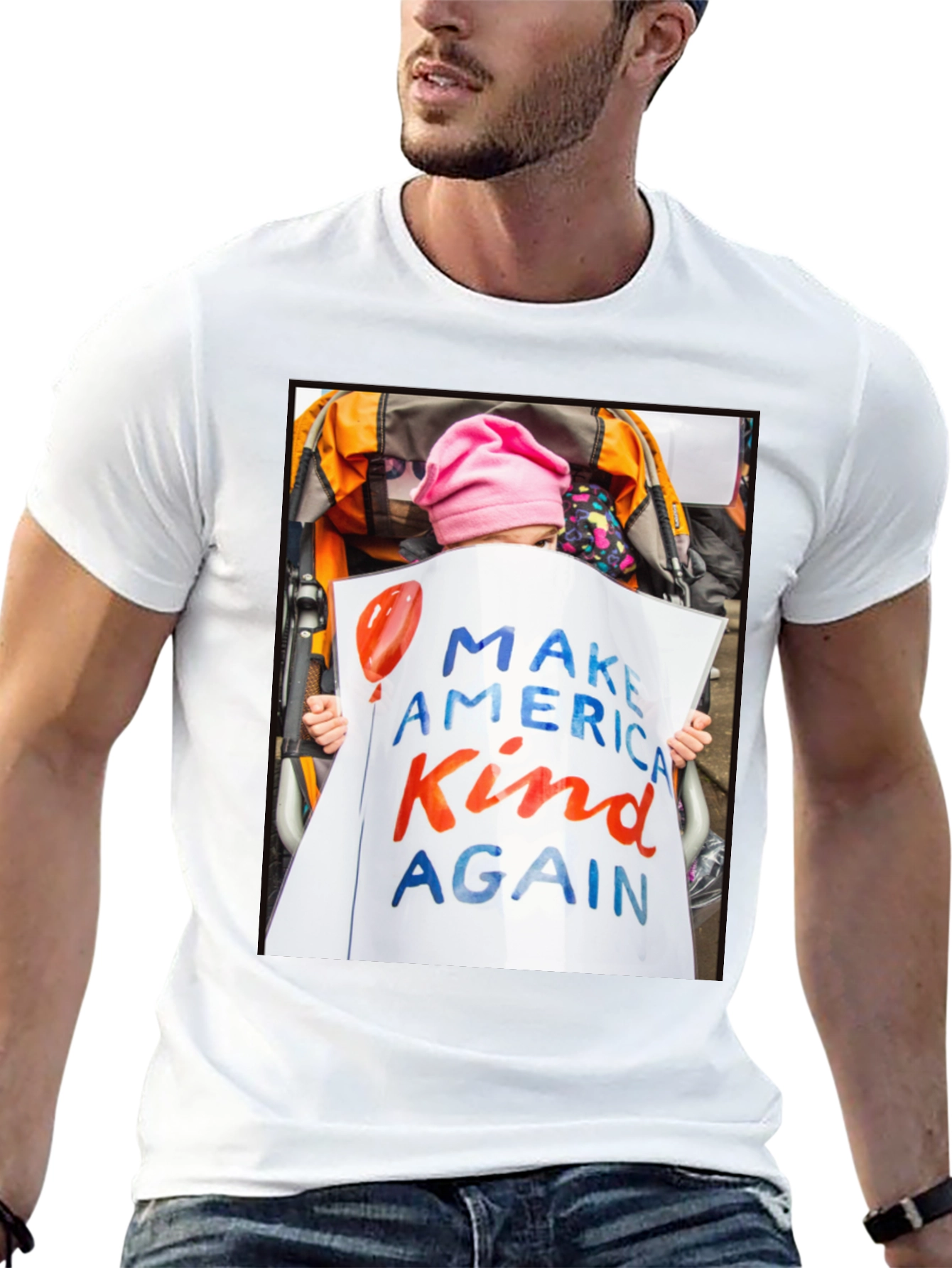 Black Make America Kind Again Graphic T-Shirt view 13