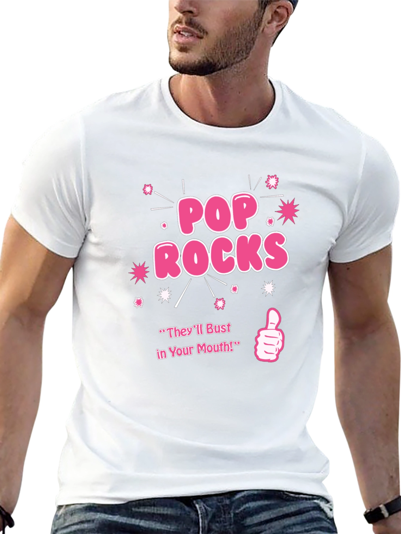 Black Pop Rocks Graphic Novelty T-Shirt view 13
