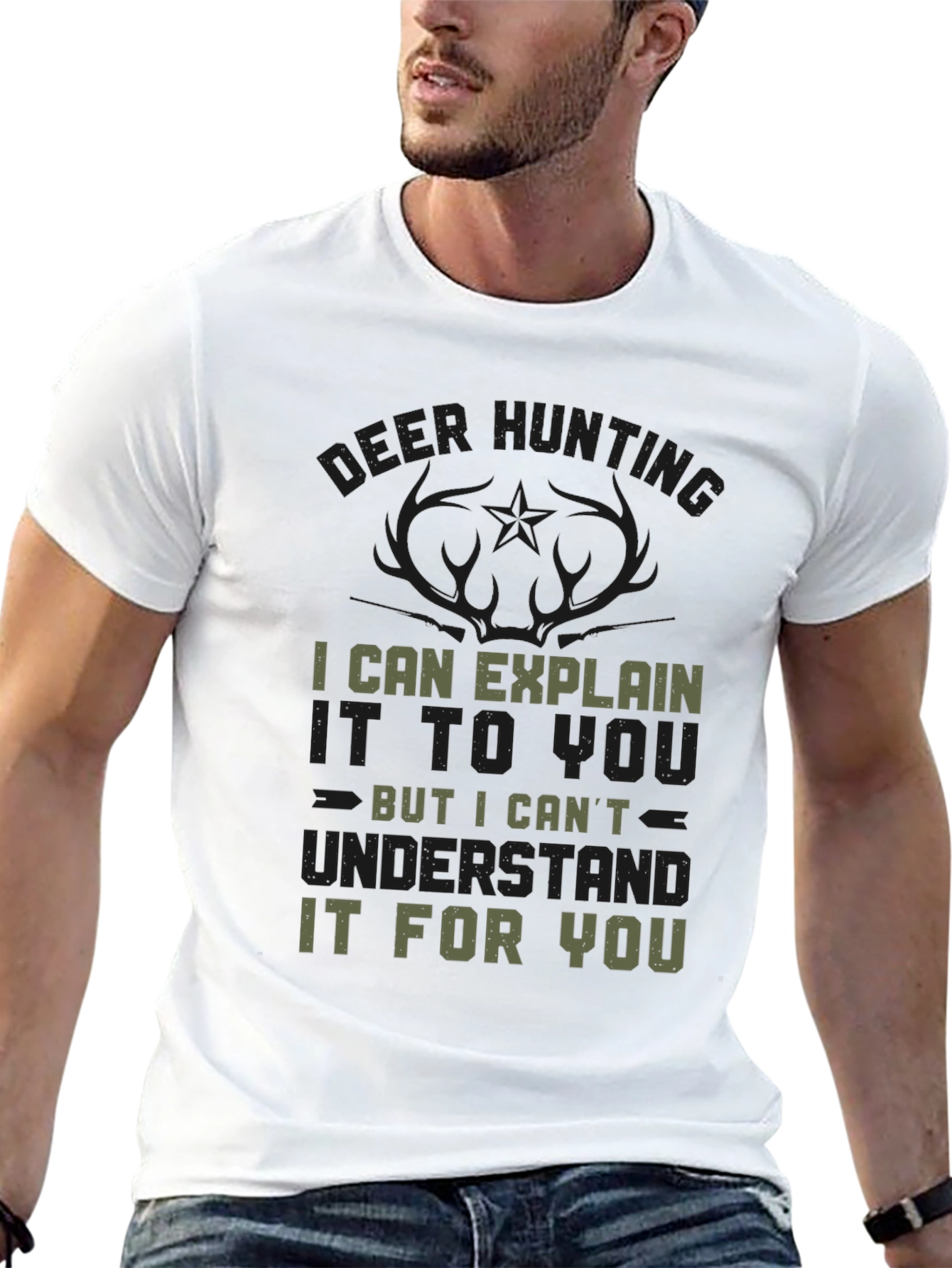 Black Deer Hunting T-Shirt - Explain But Not Understand view 13