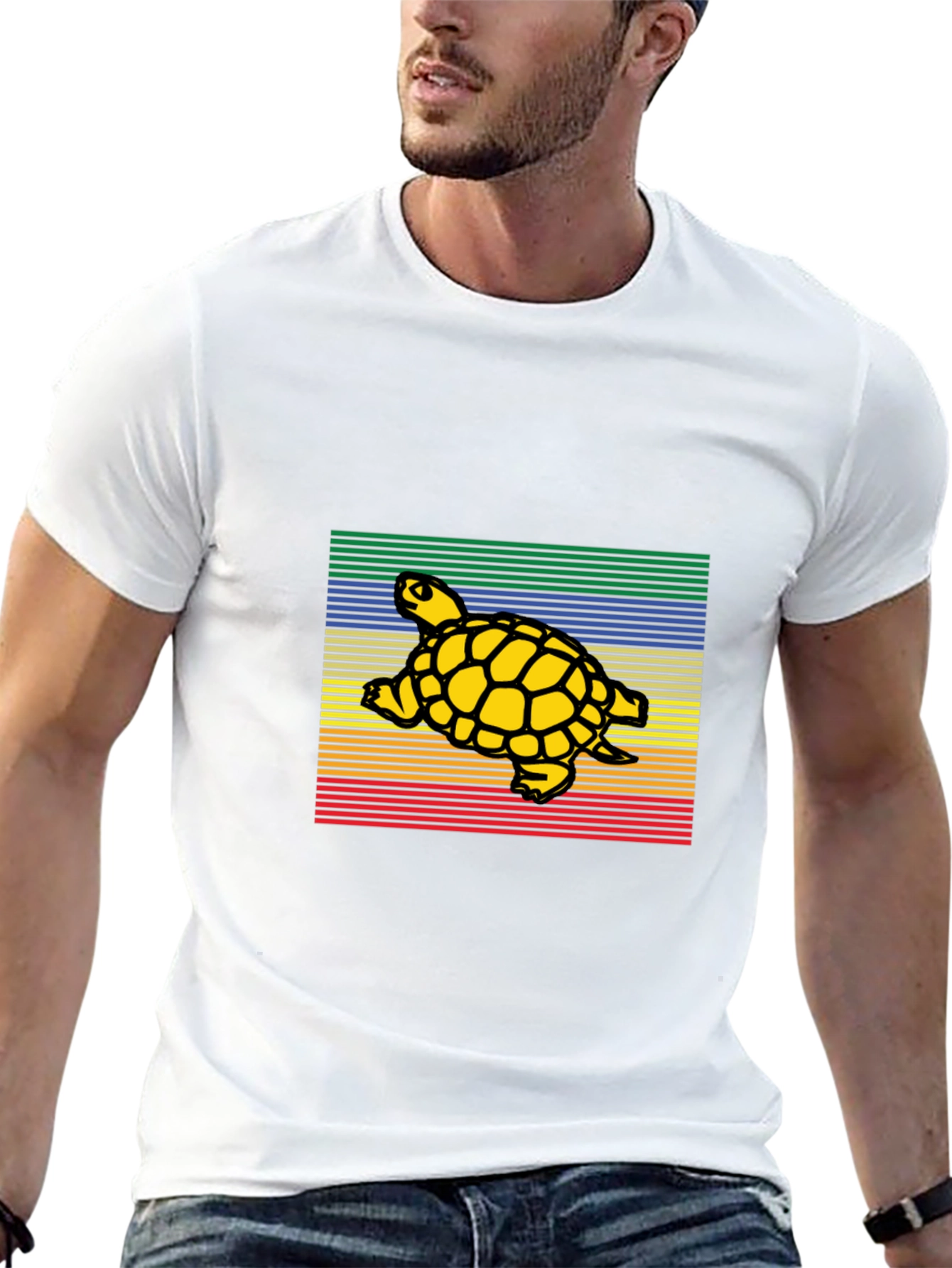 Black Retro Turtle Graphic T-Shirt view 13