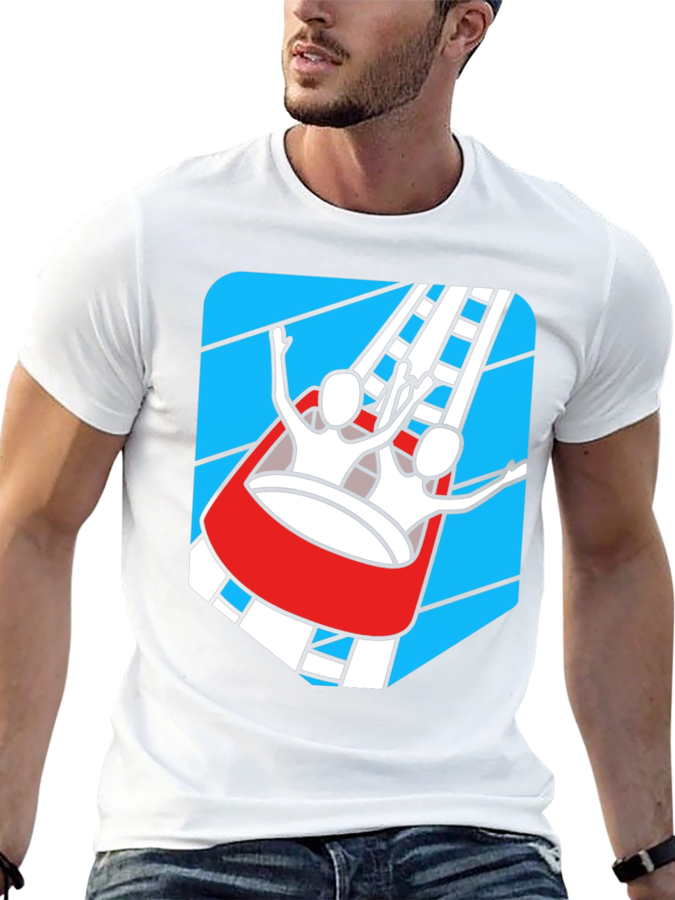 Black Roller Coaster Ride T-Shirt - Thrill Seeker Tee view 13