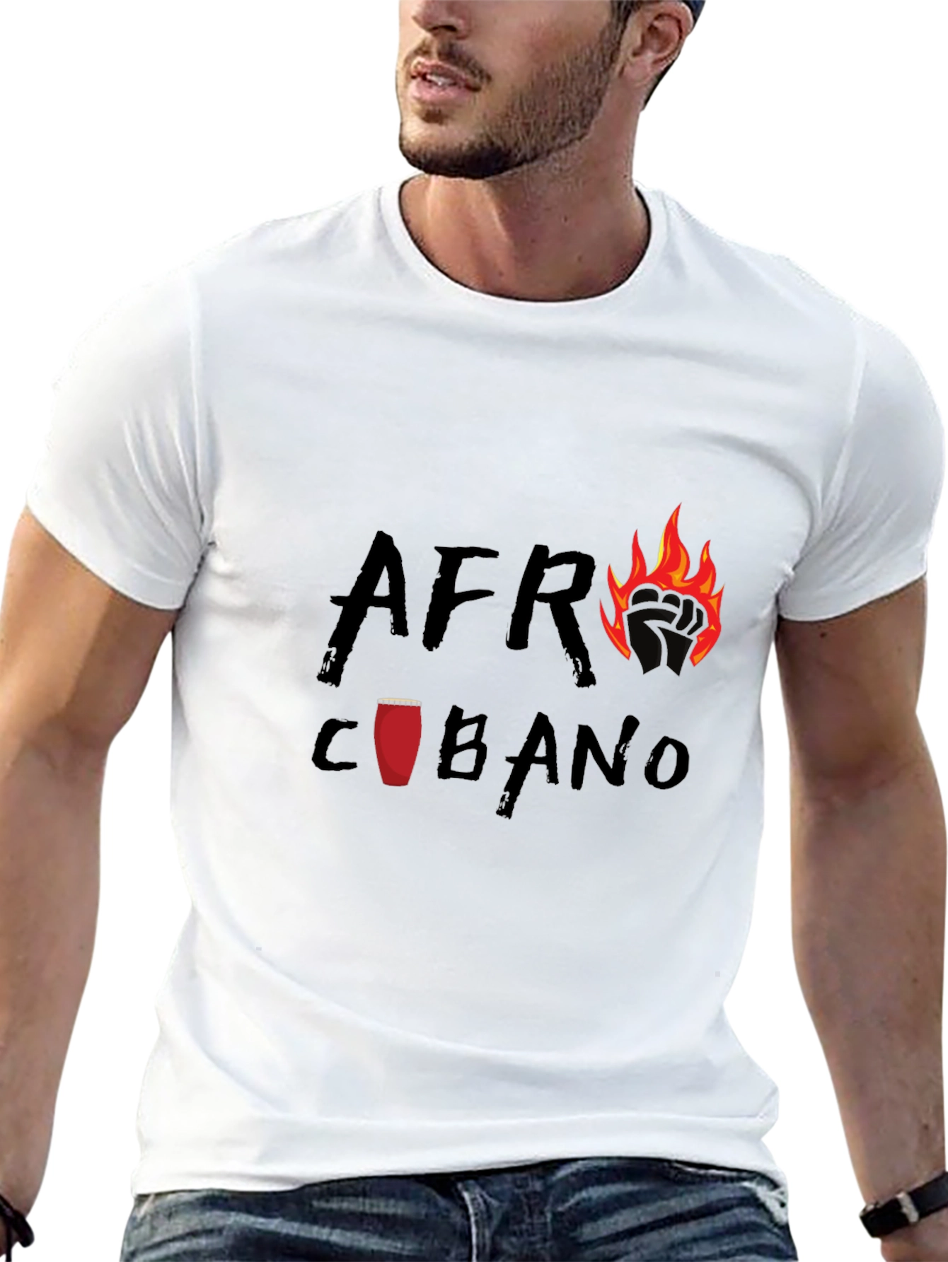 Black Afro Cubano T-Shirt - Stylish Graphic Tee view 13