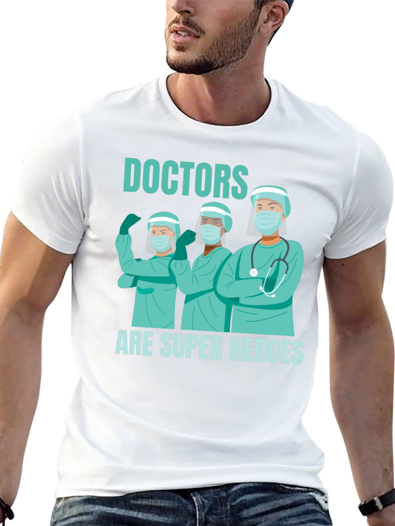 Black Doctors Are Super Heroes T-Shirt view 13