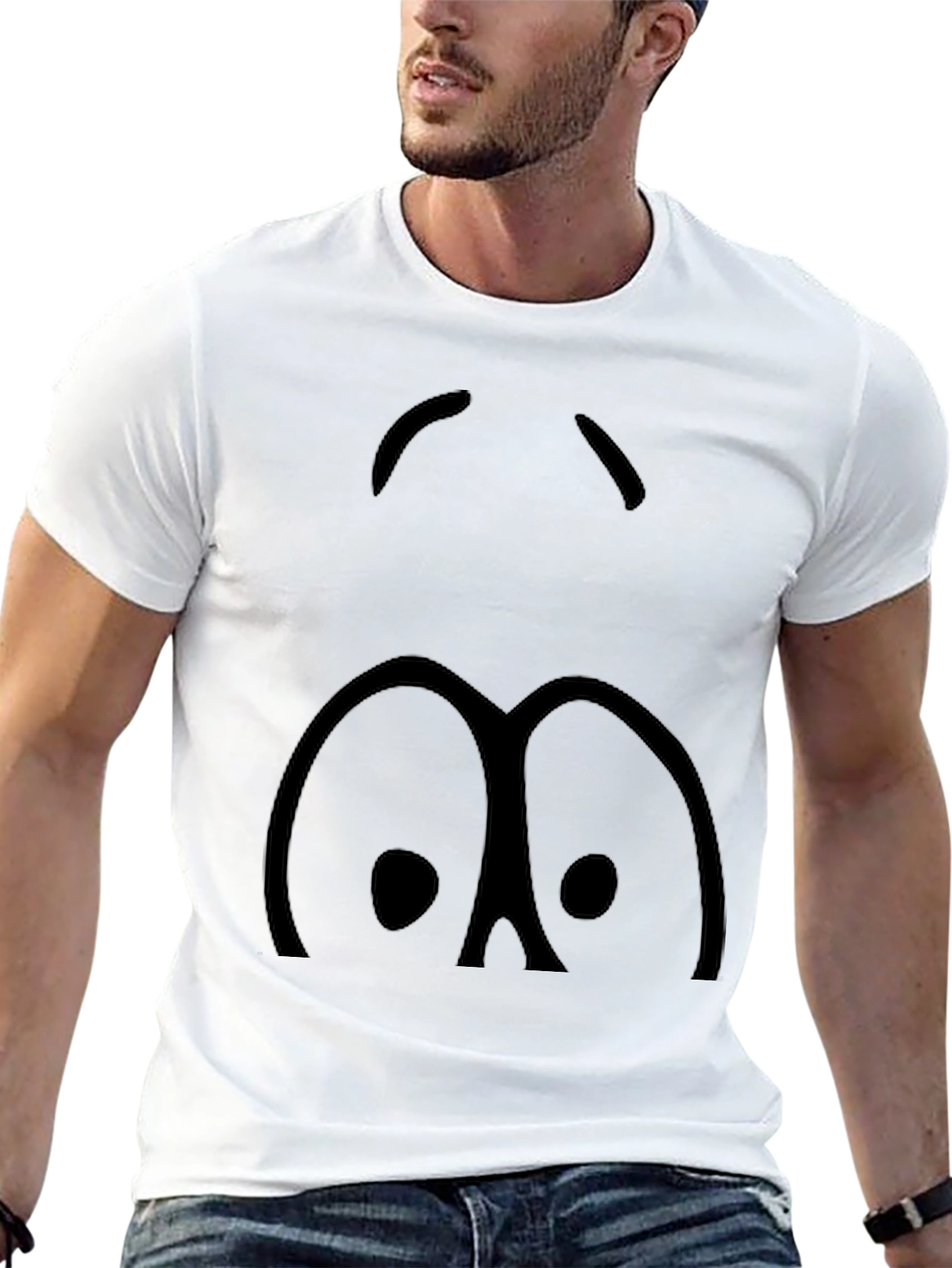 Black Googly Eyes Graphic T-Shirt - Black view 13