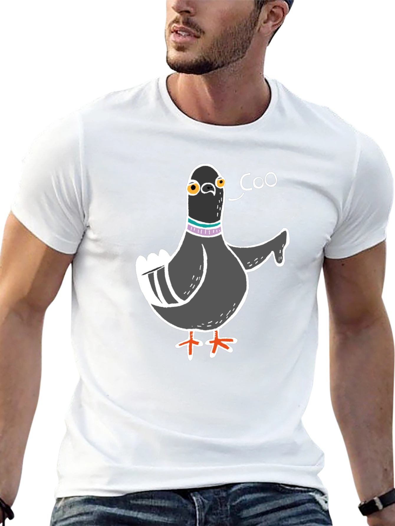 Black Funny Pigeon Coo T-Shirt - Unique Bird Lover Gift view 13