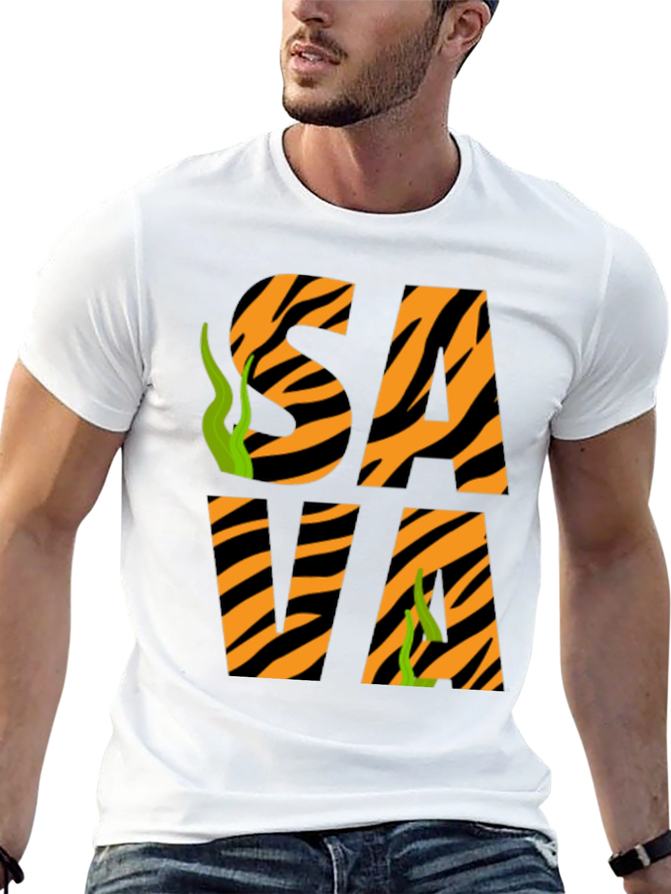 Black Sava Tiger Stripe T-Shirt view 13