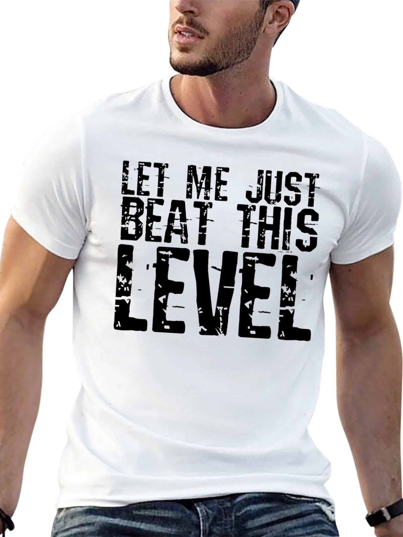 Black Let Me Just Beat This Level T-Shirt Gamer Tee view 13