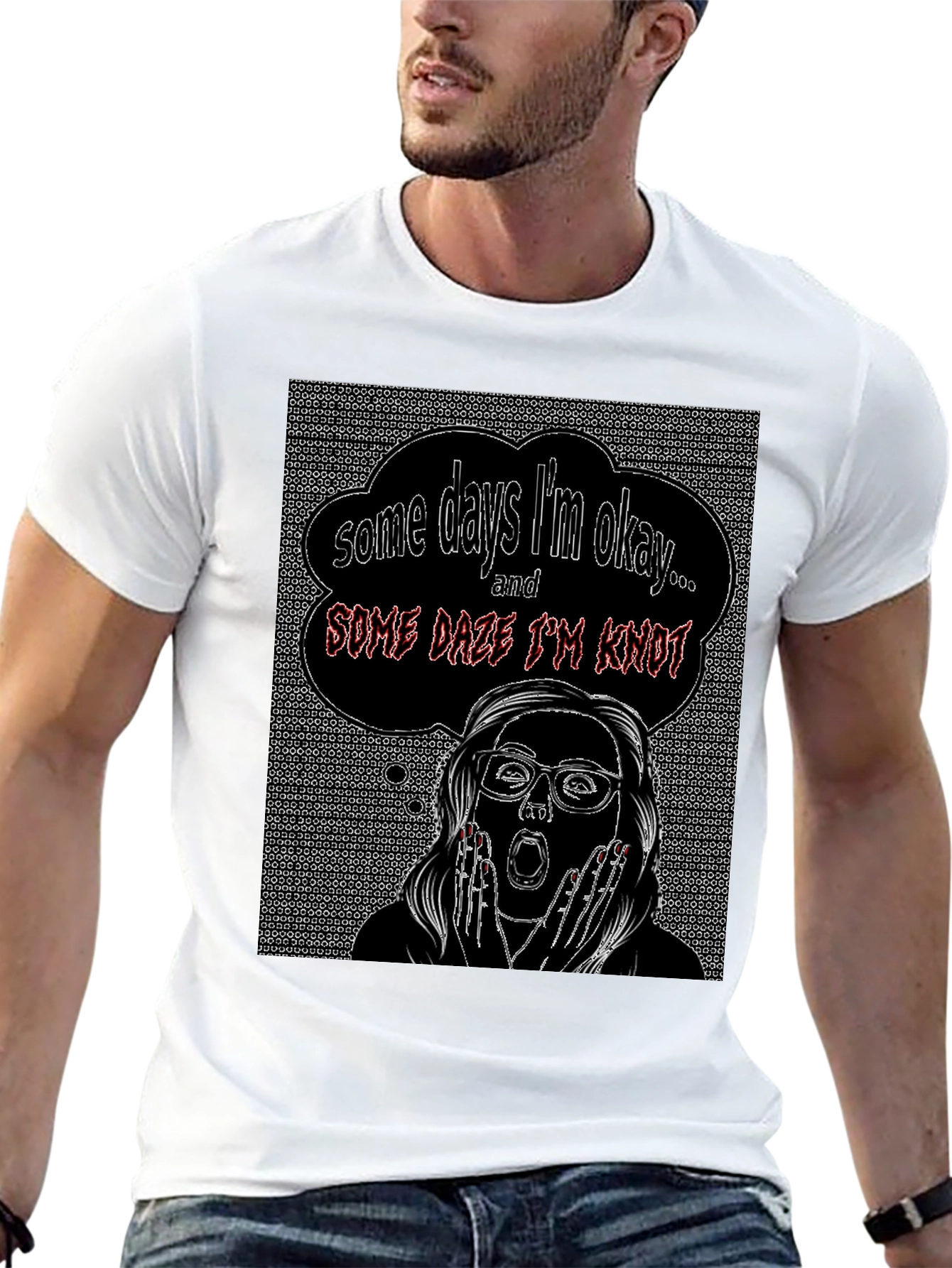 Black Some Days I'm Okay T-Shirt view 13