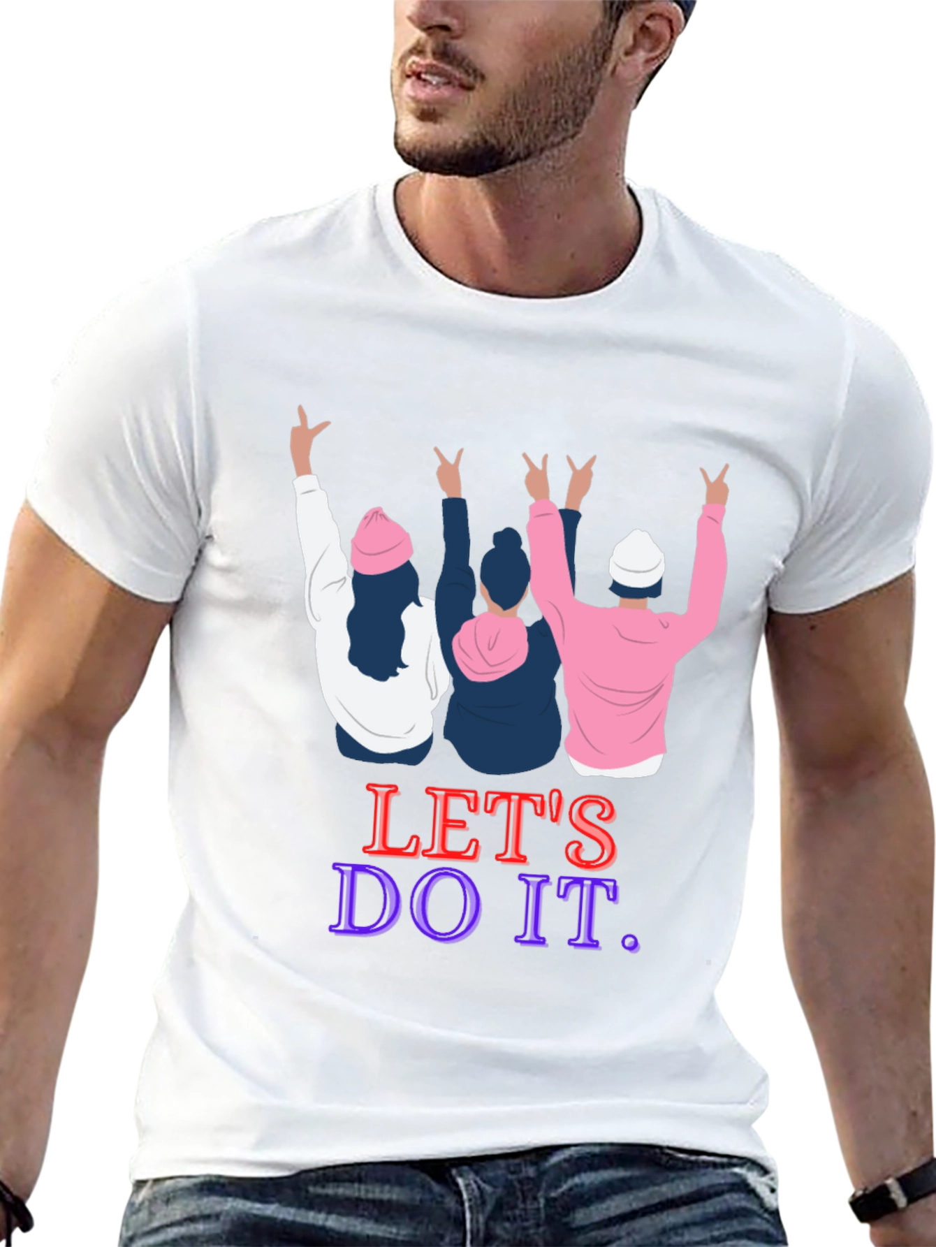 Black Let's Do It Graphic Tee view 13