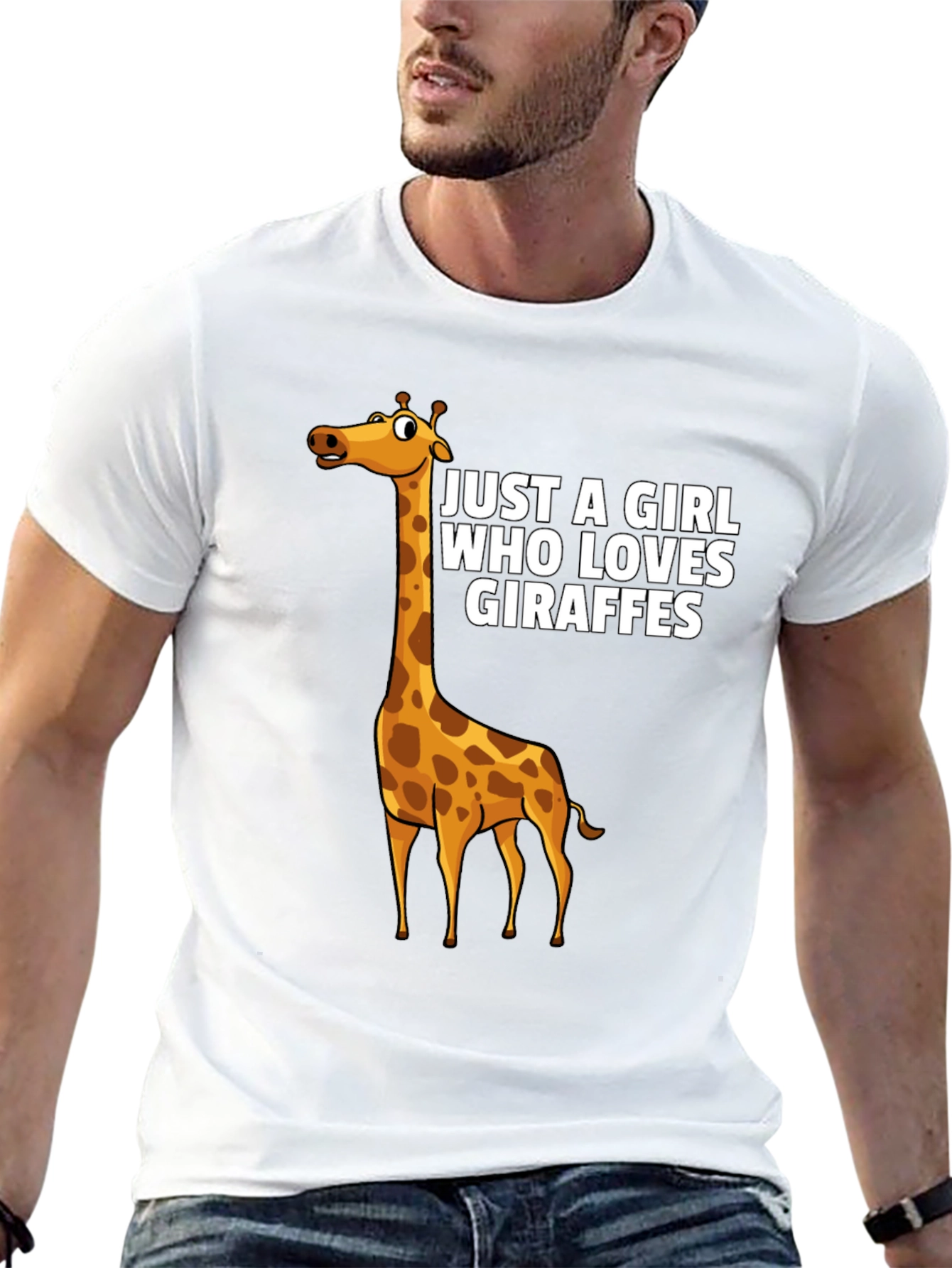 Black Giraffe Lover Unisex T-Shirt  view 13
