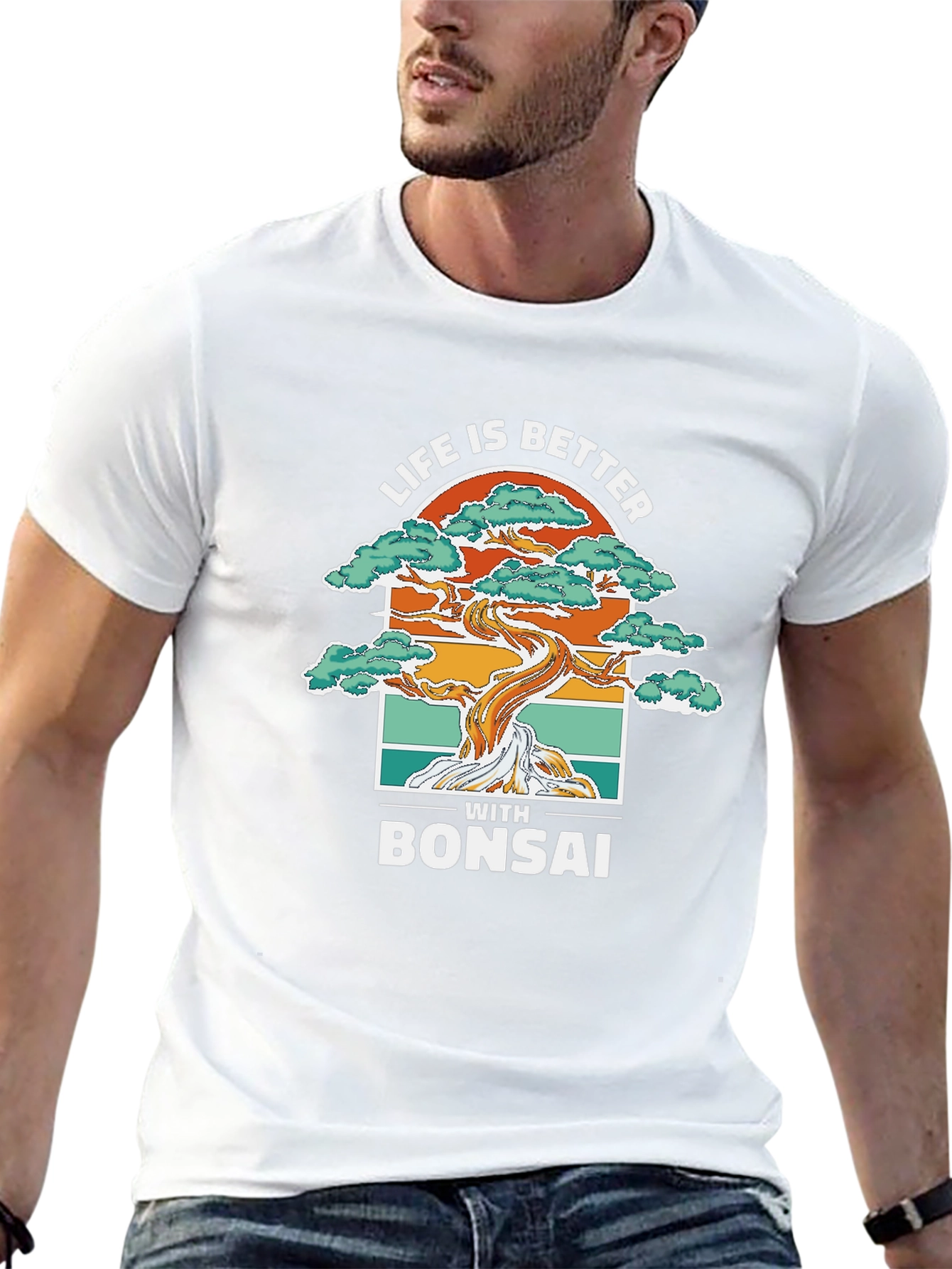 Black Life is Better with Bonsai Graphic T-Shirt view 13