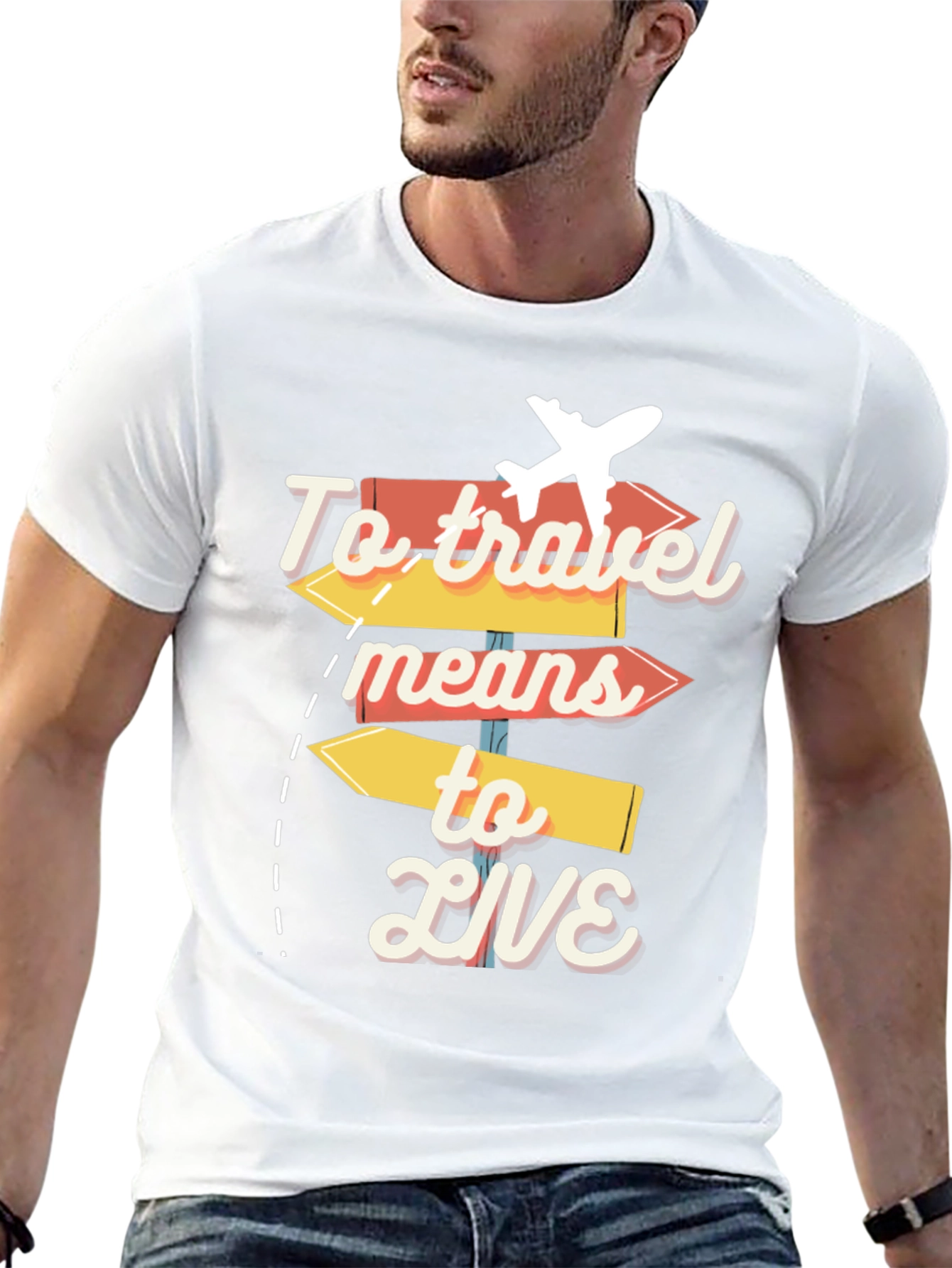To Travel Means to Live Graphic Tee - 13