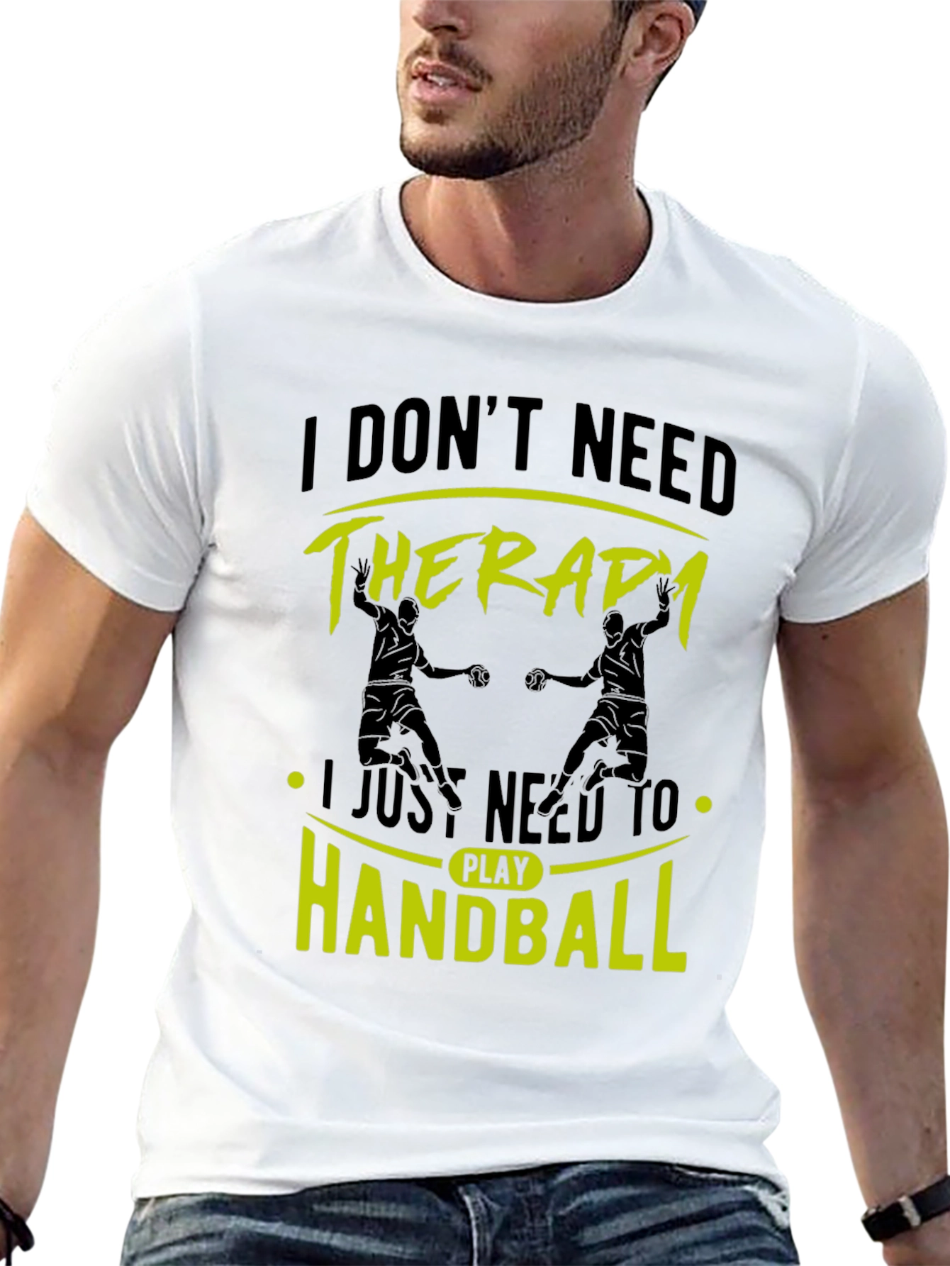 Black Handball Therapy Black T-Shirt view 13