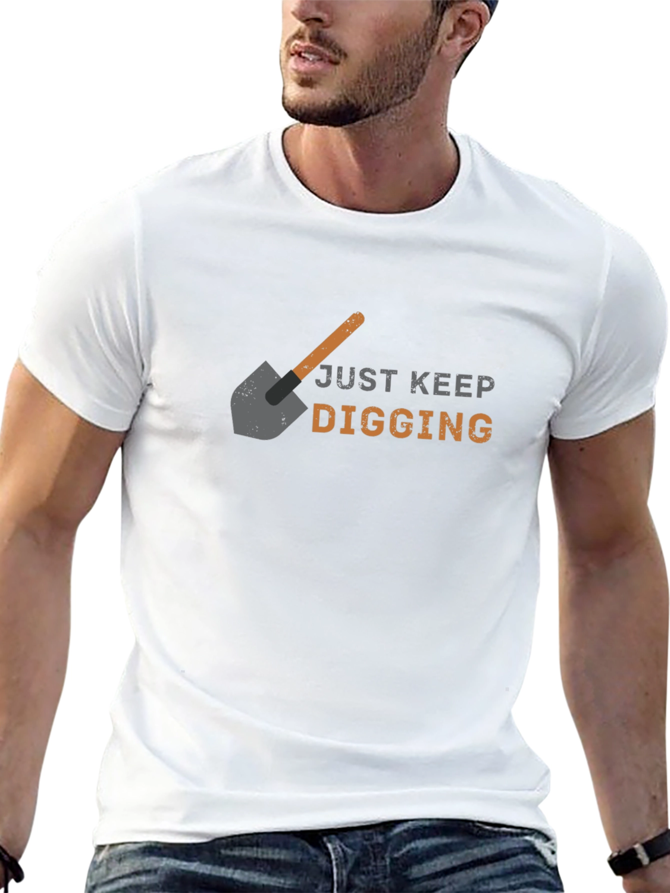 Black Just Keep Digging Black T-Shirt view 13