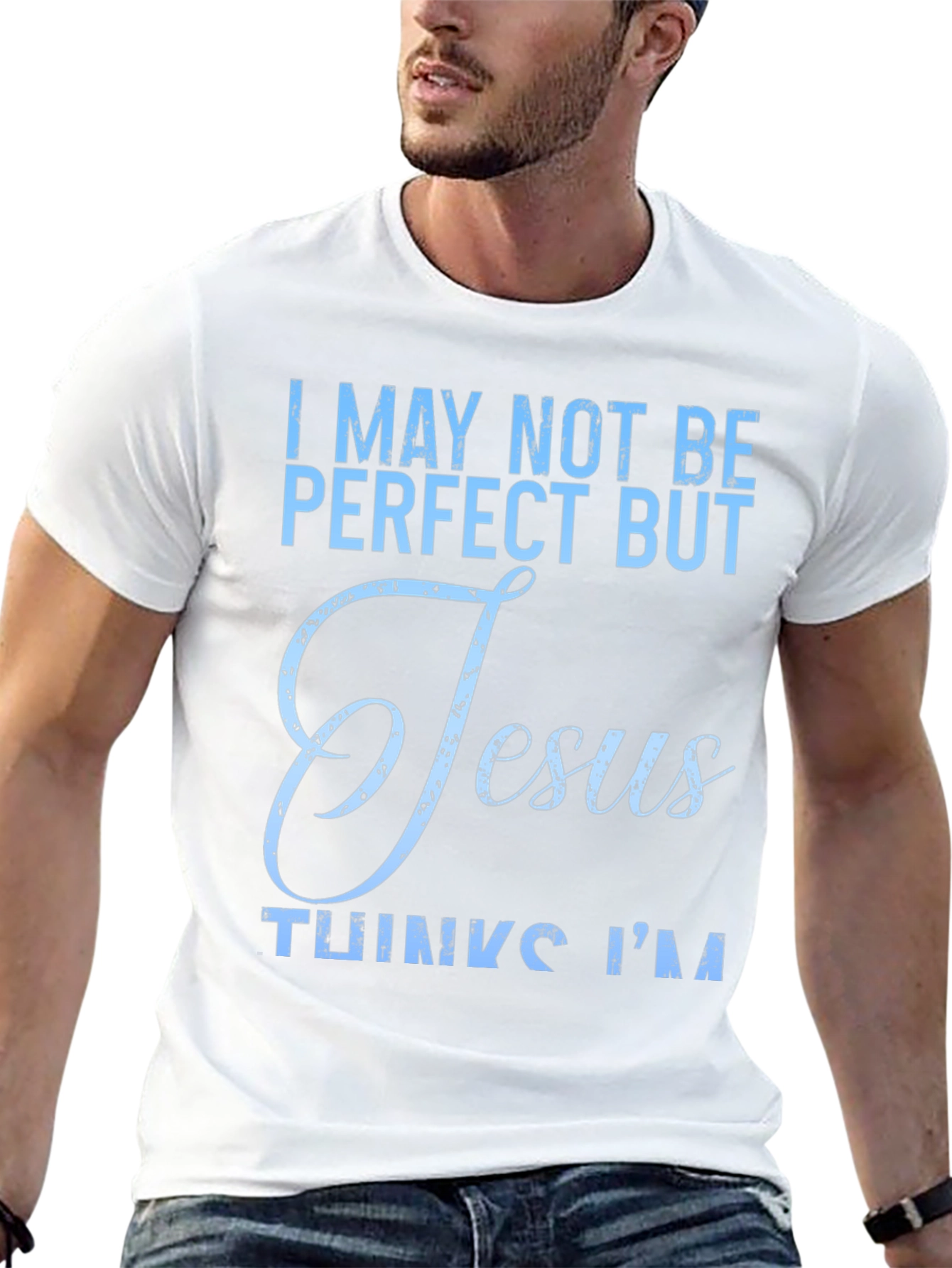 Black I May Not Be Perfect Jesus T-Shirt view 13