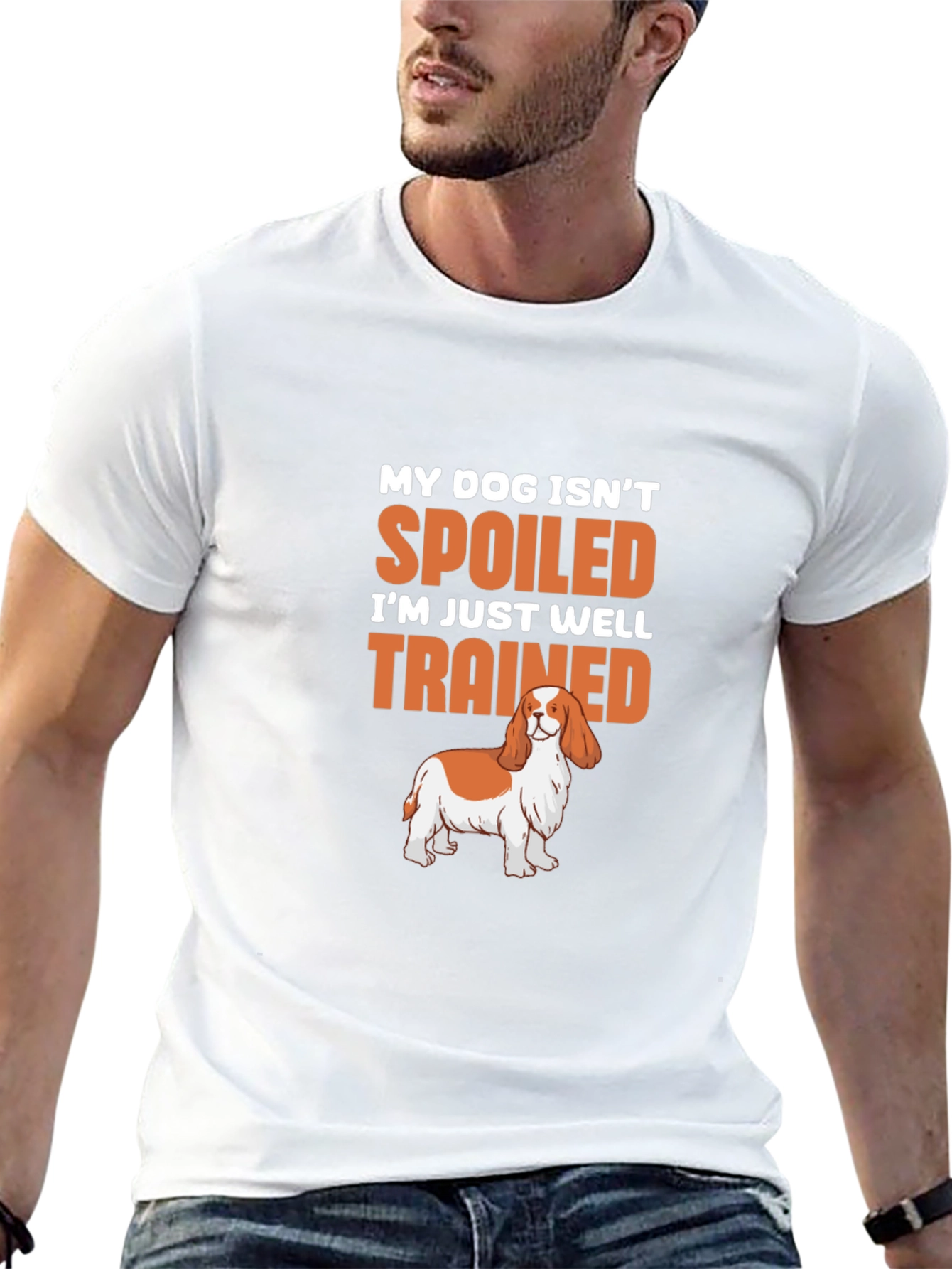 Black Spoiled Dog T-Shirt: Well-Trained Pet Lover Tee view 13