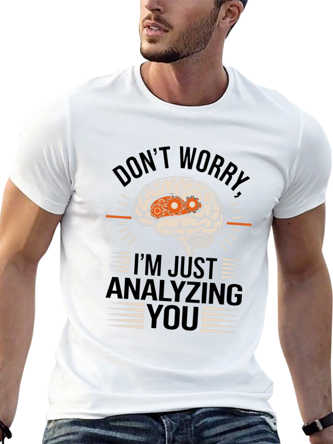 Black Analyzing You Brain Gear T-Shirt view 13