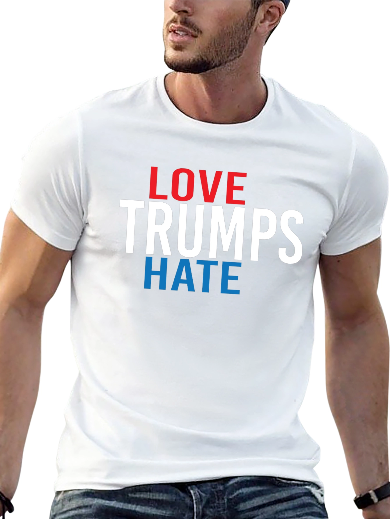 Black Love Trumps Hate Graphic T-Shirt - Political Statement Tee view 13