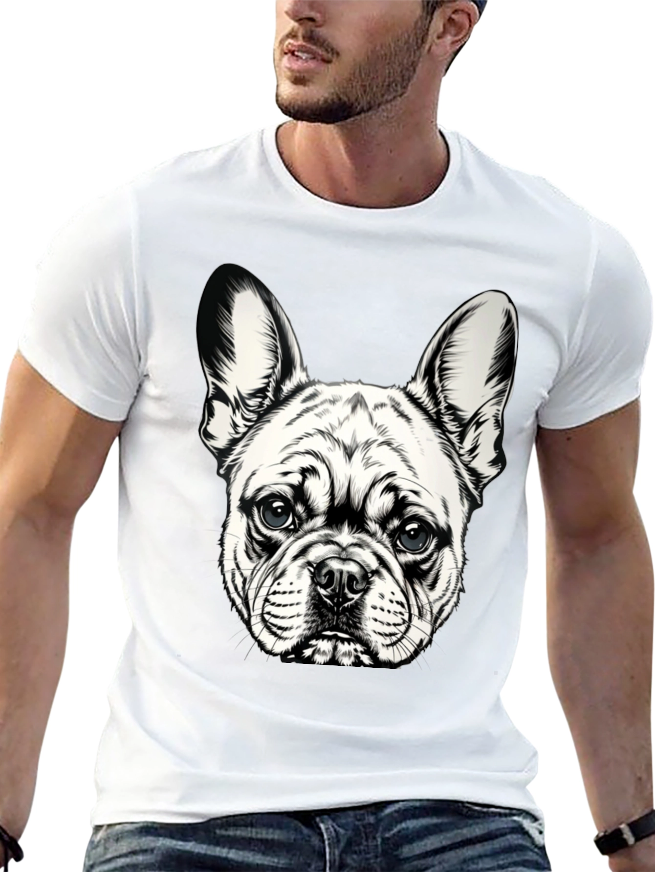 Black Dog Graphic T-Shirt - Black Cotton Blend view 13