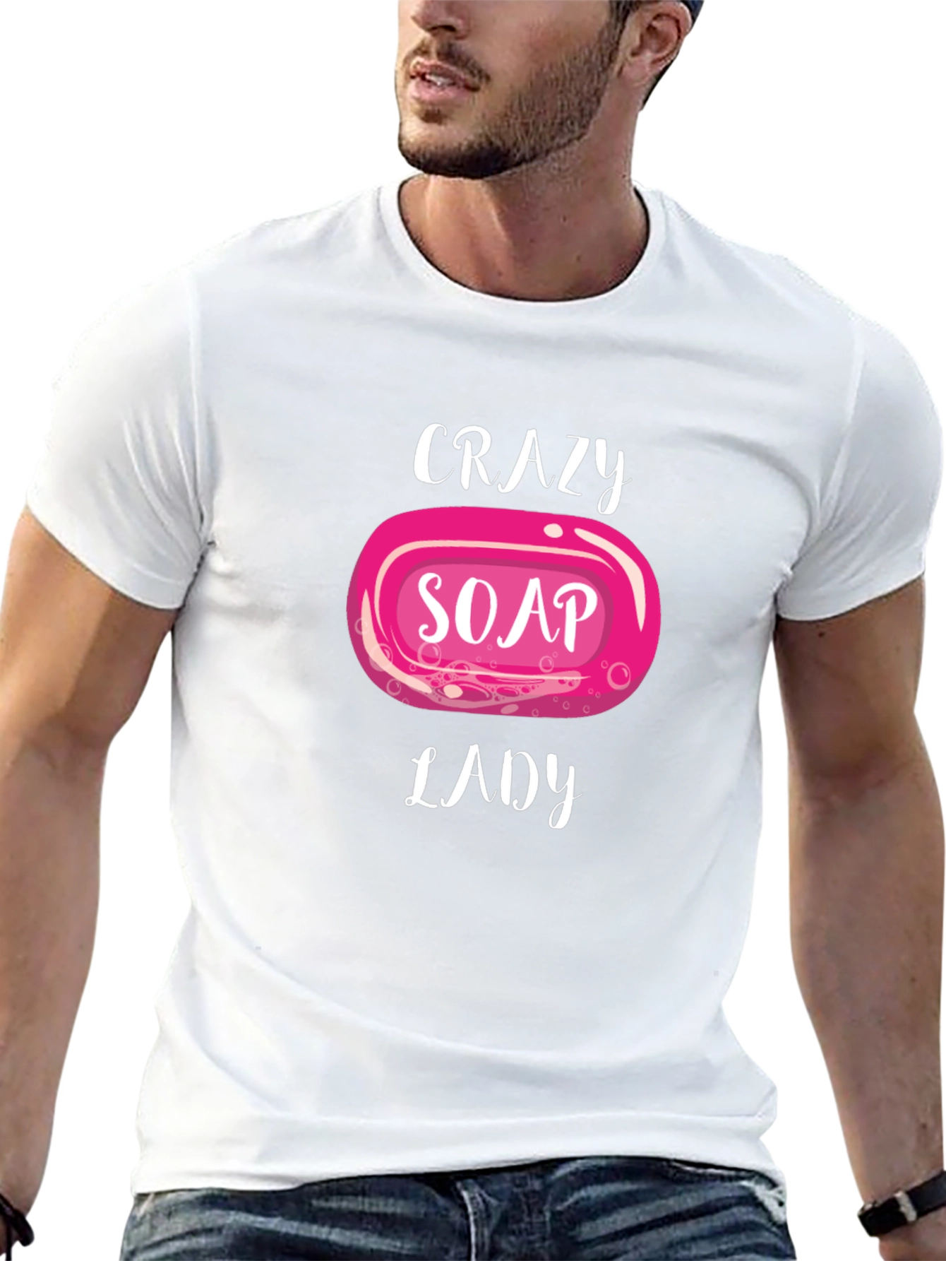 Black Crazy Soap Lady Black T-Shirt view 13
