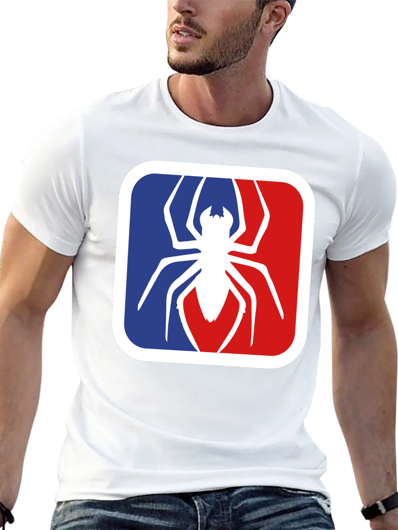 Black Spider Graphic Tee - Black Cotton Blend T-Shirt view 13