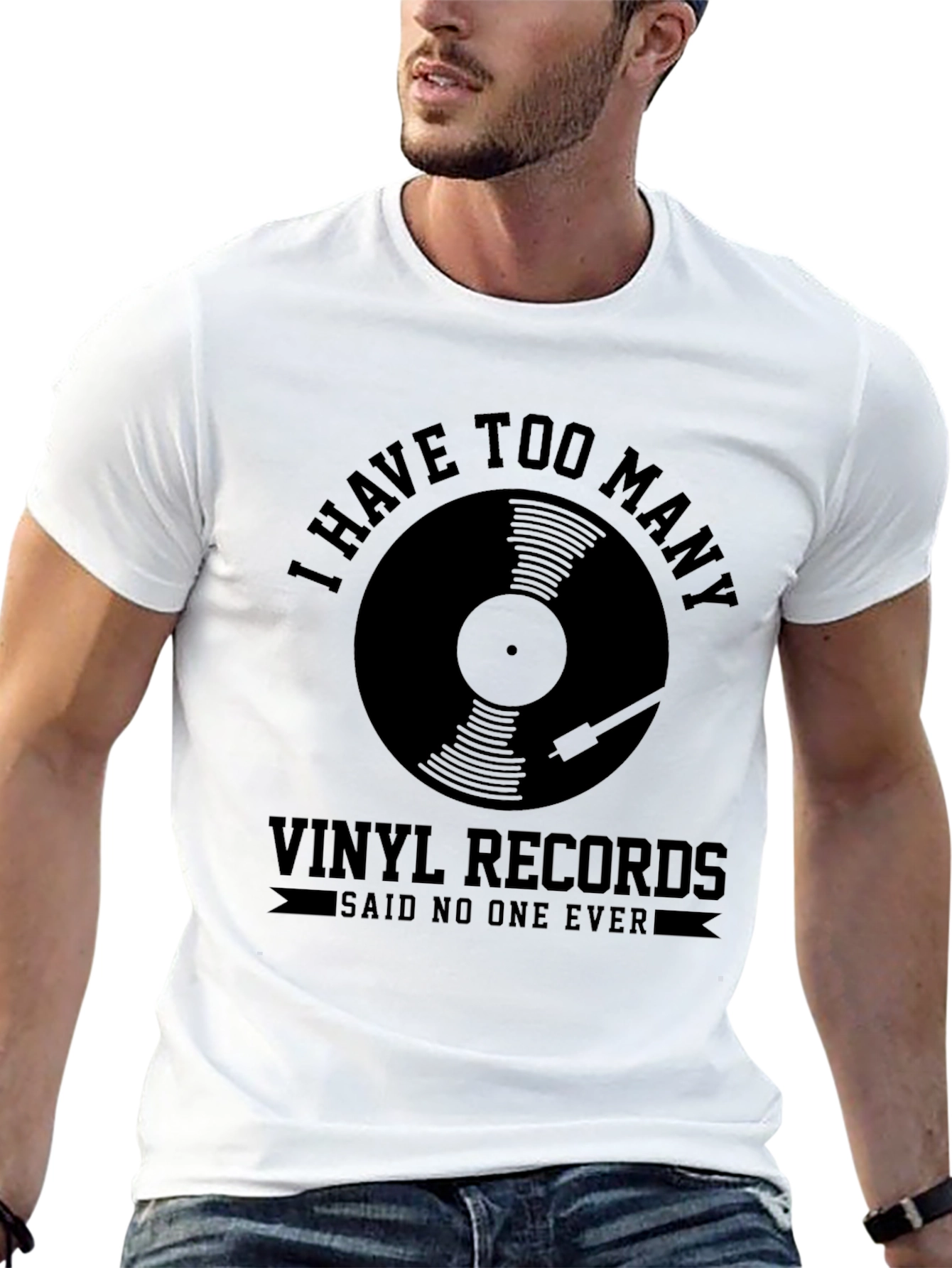 Black I Have Too Many Vinyl Records T-Shirt - Music Lover Tee view 13
