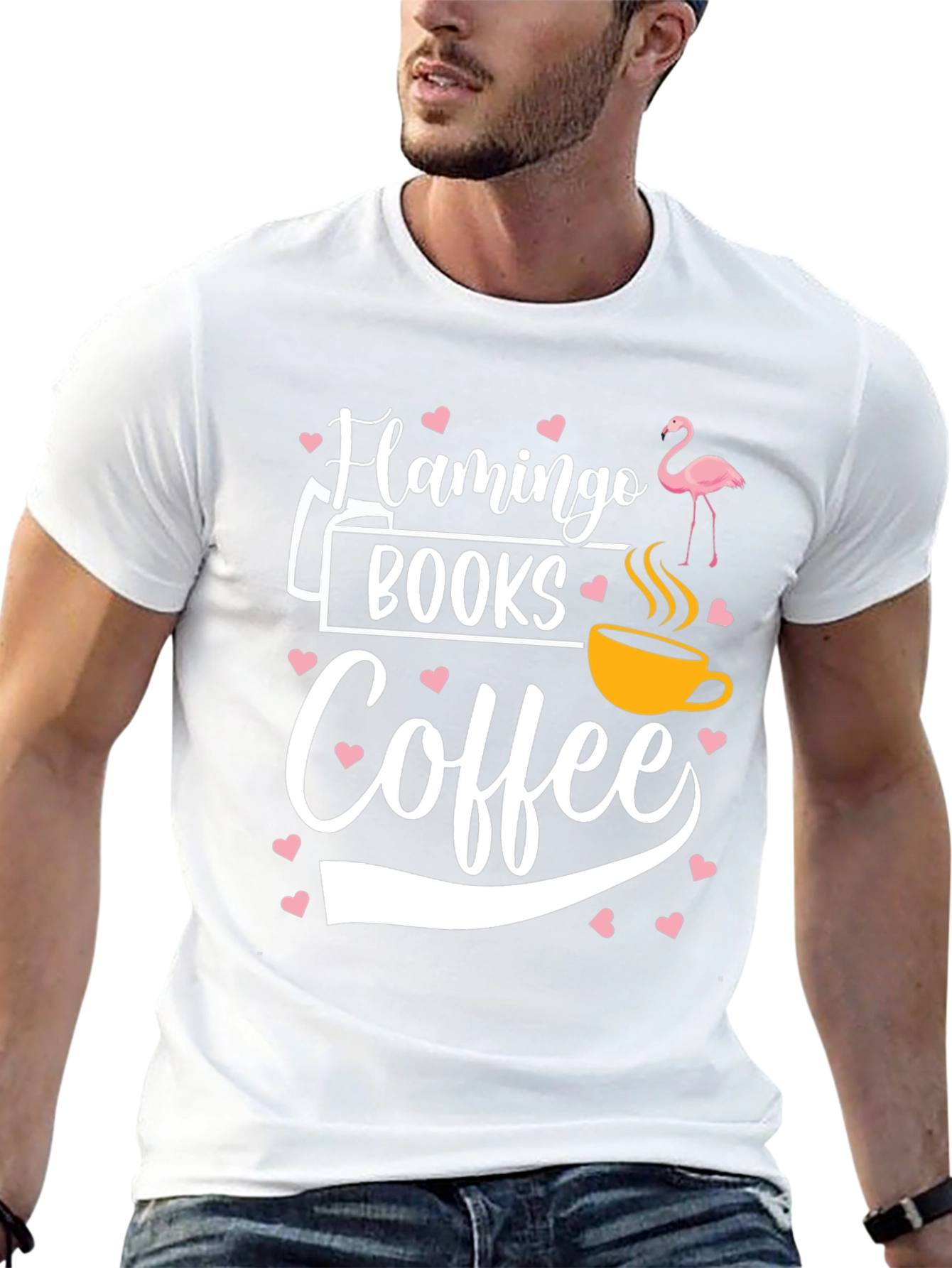 Black Flamingo Books Coffee T-Shirt view 13