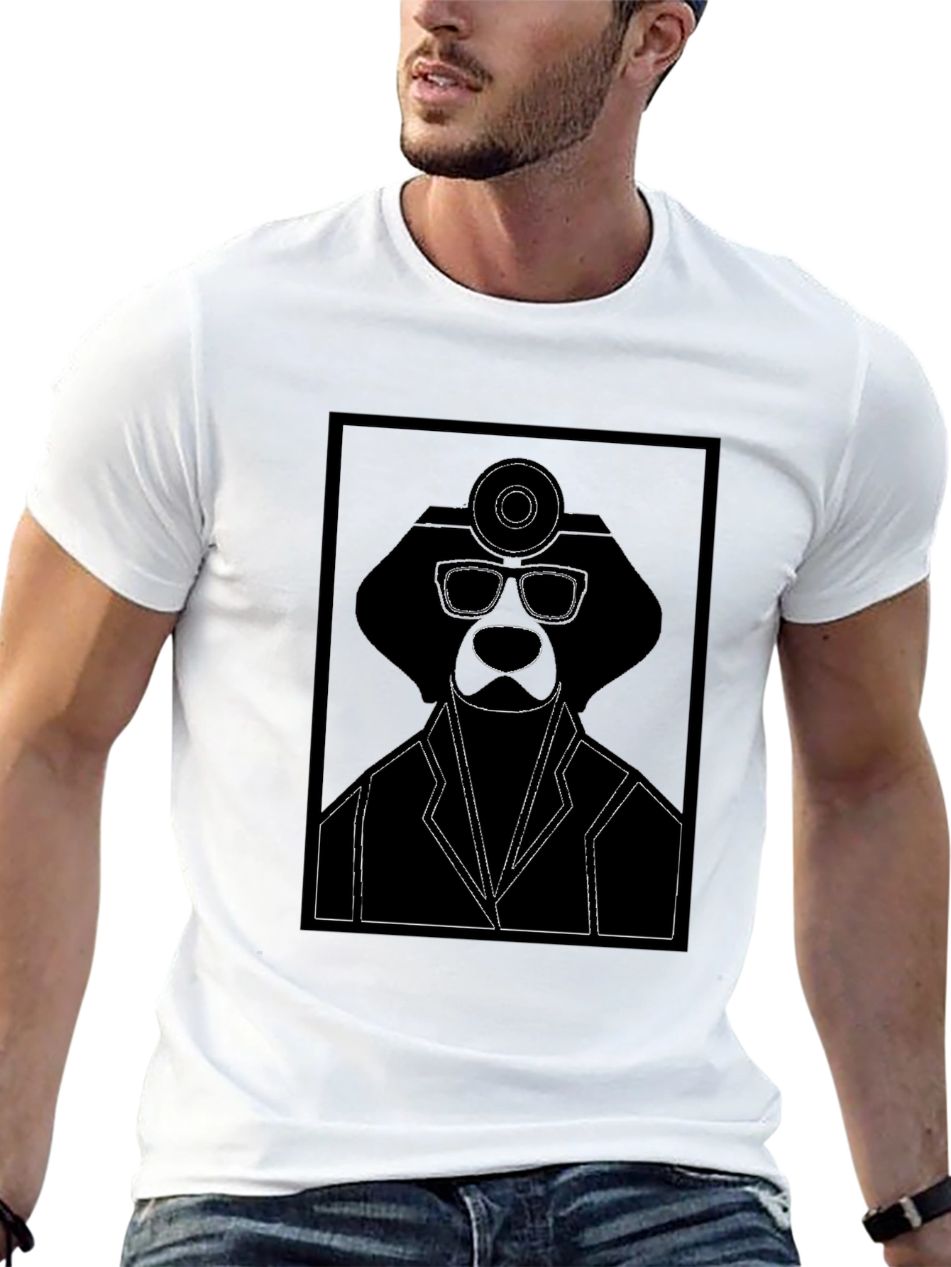 Black Doctor Dog Graphic Tee - Black view 13