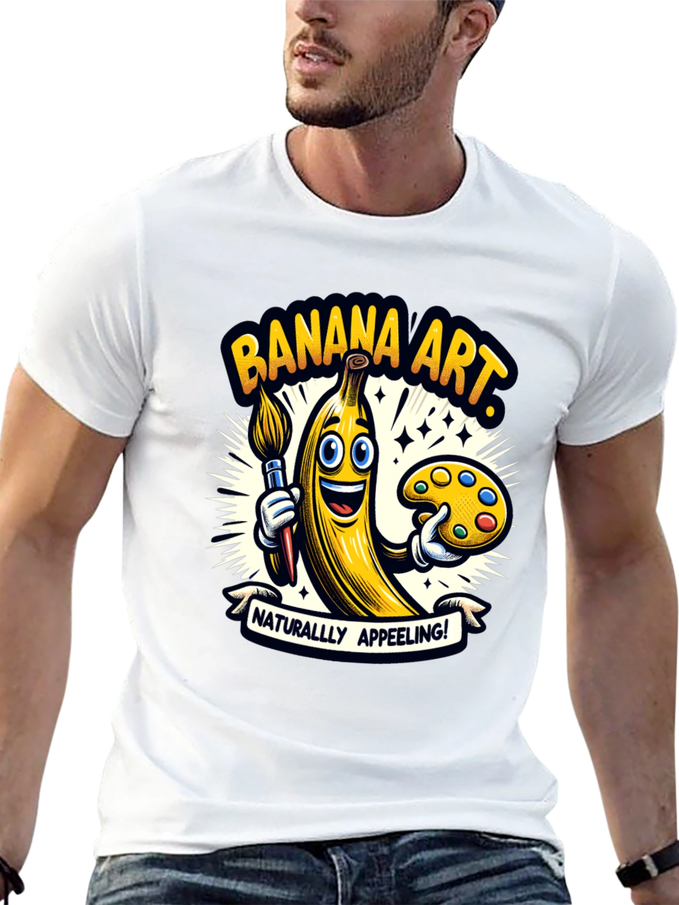 Black Banana Art T-Shirt - Naturally Appeeling Tee! view 13