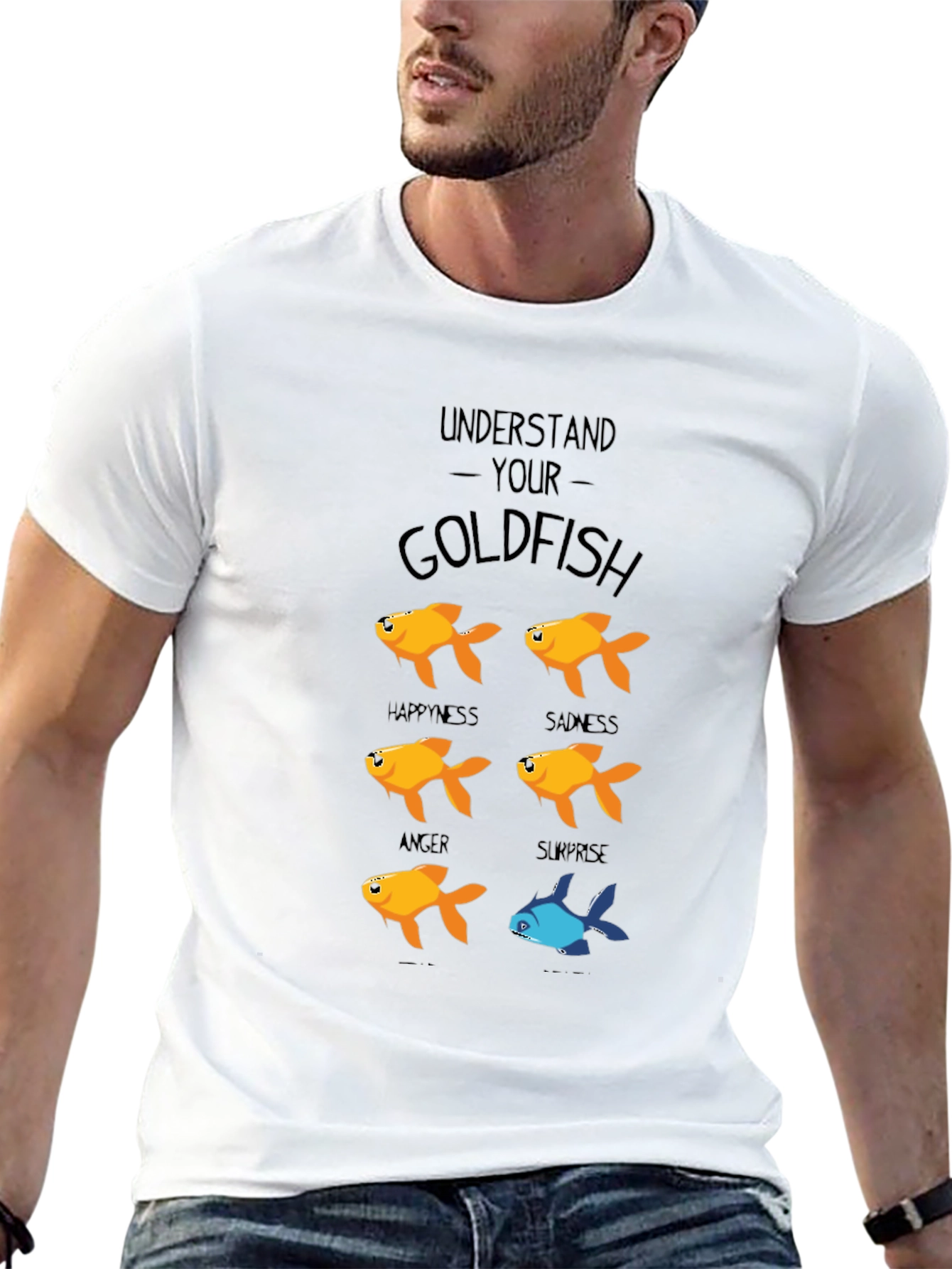 Black Funny Understand Your Goldfish Graphic T-Shirt view 13