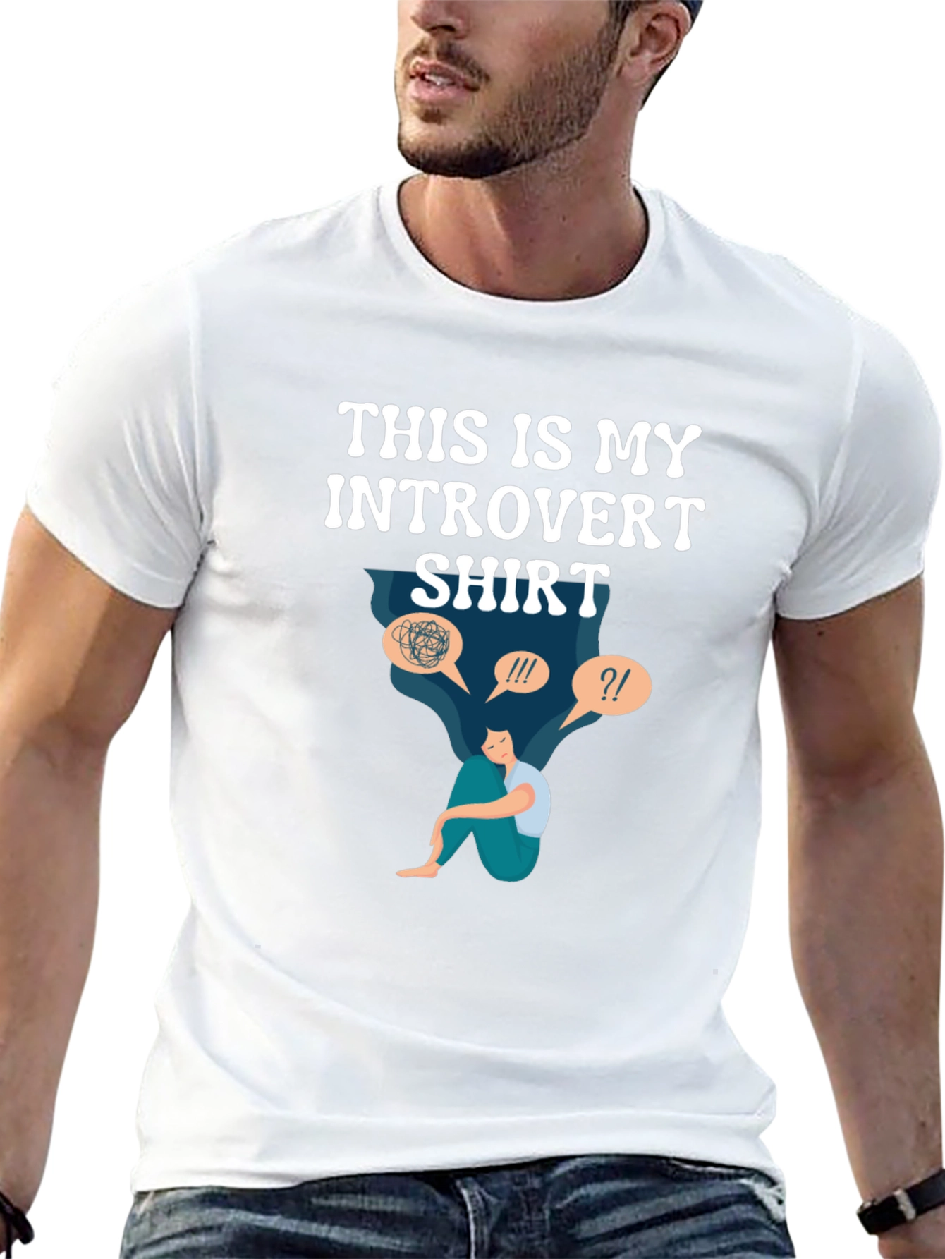 Black Introvert Shirt - Funny Graphic Tee view 13
