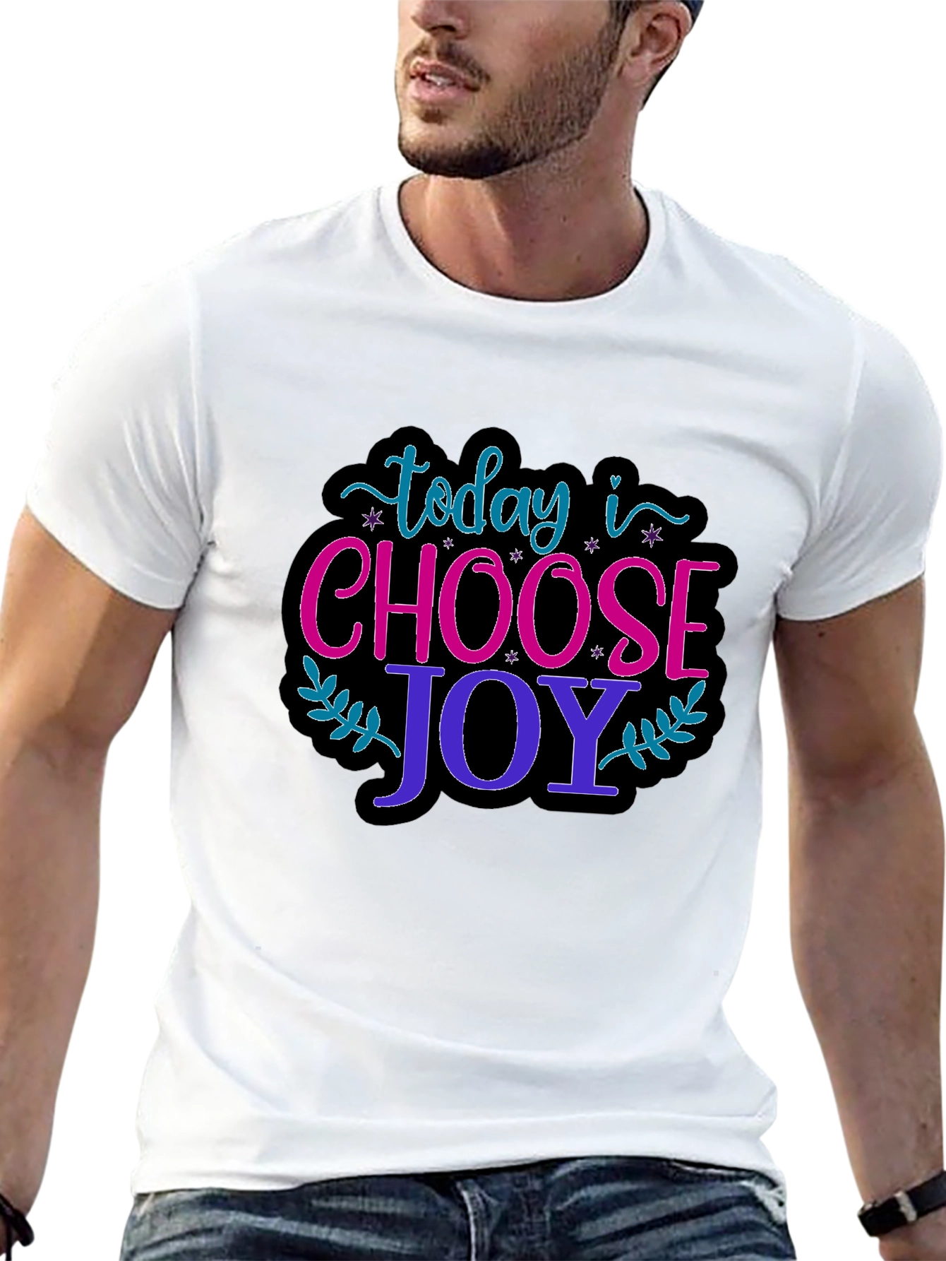 Black Choose Joy Graphic T-Shirt - Positive Vibes Only! view 13
