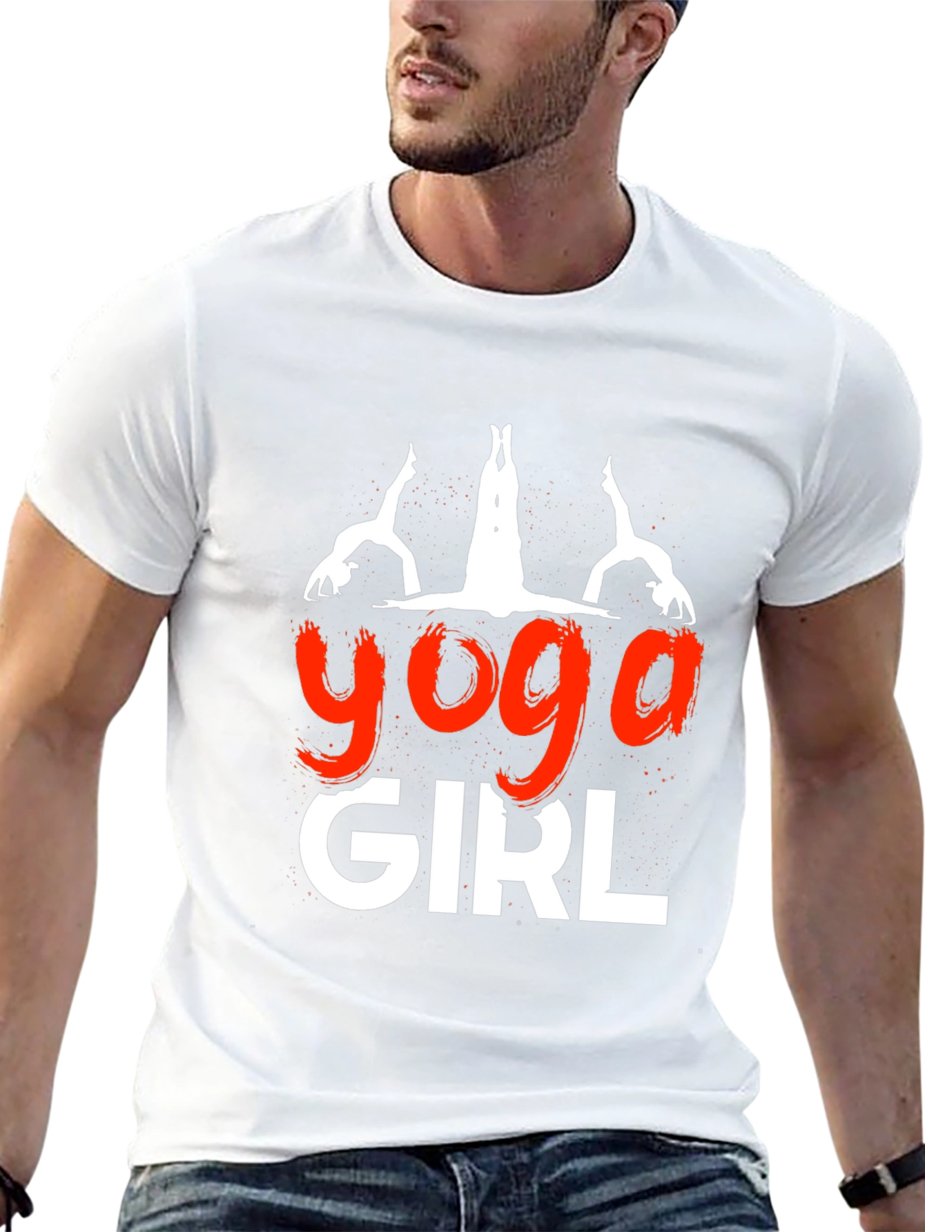 Black Yoga Girl Graphic Tee - Soft Cotton Blend view 13