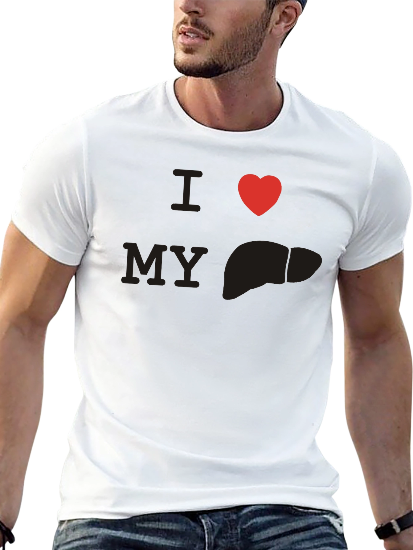 Black I Heart My Liver Tee - Black view 13