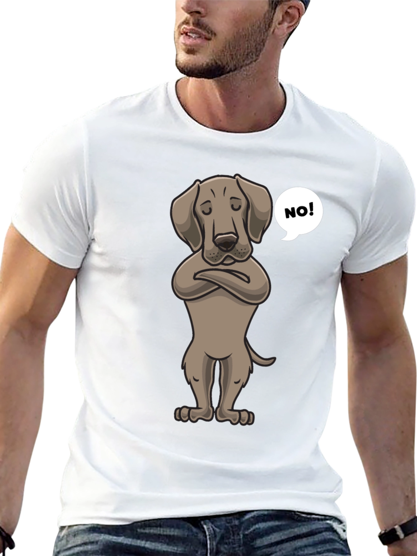 Black Grumpy Dog T-Shirt - Funny Pet Lover Tee view 13