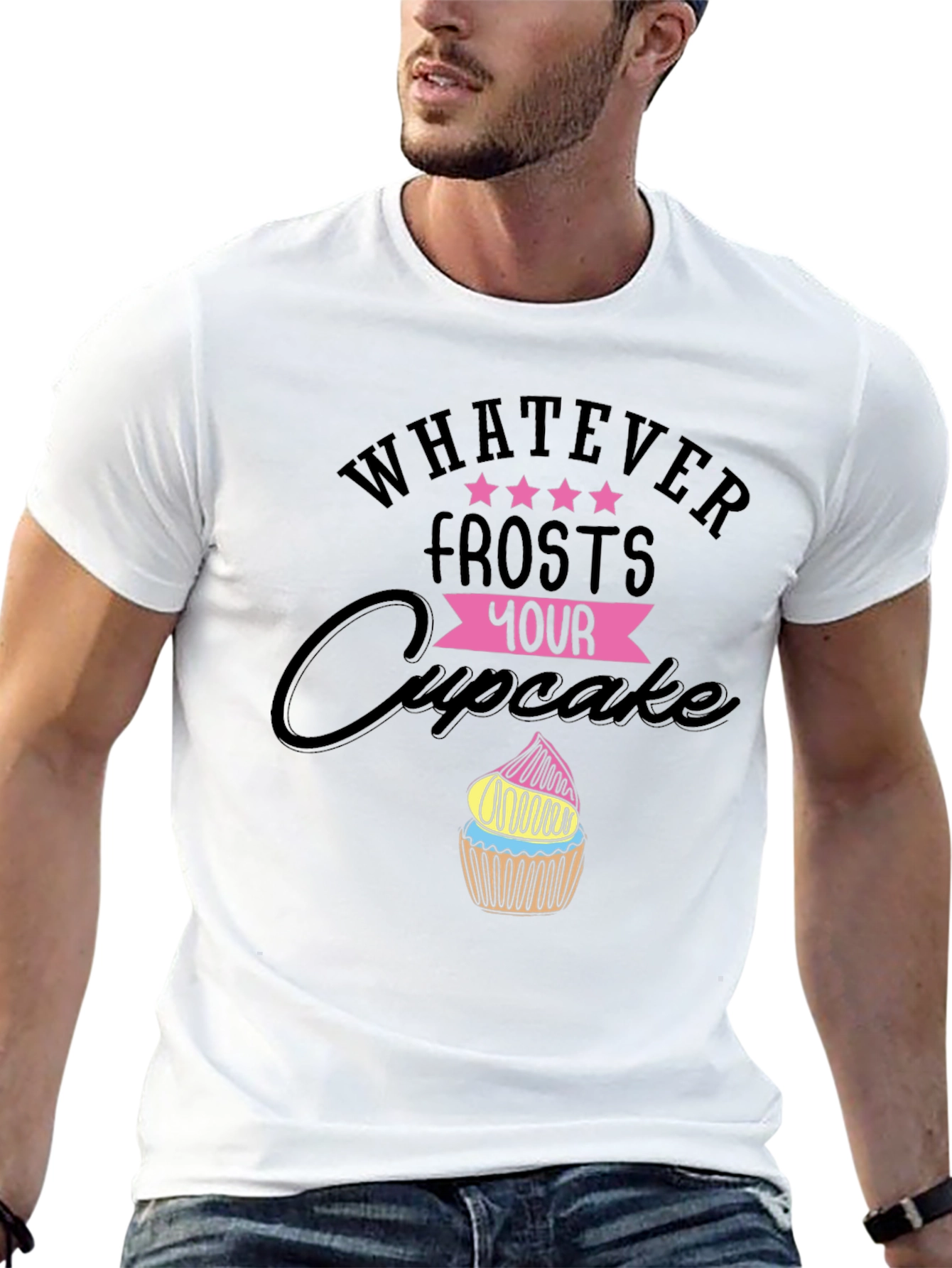 Black Whatever Frosts Your Cupcake Funny T-Shirt view 13