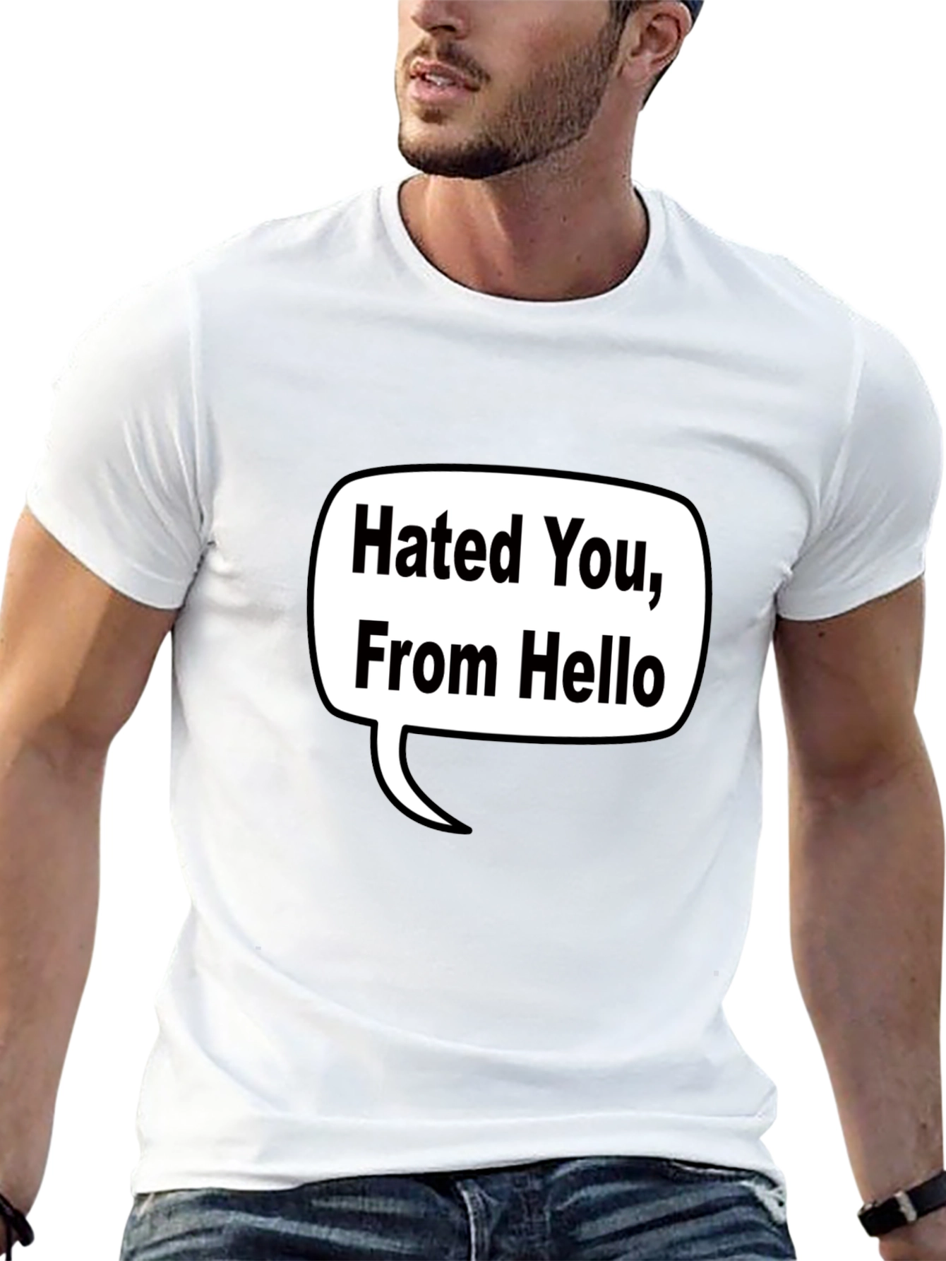 Black Hated You, From Hello T-Shirt - Black view 13