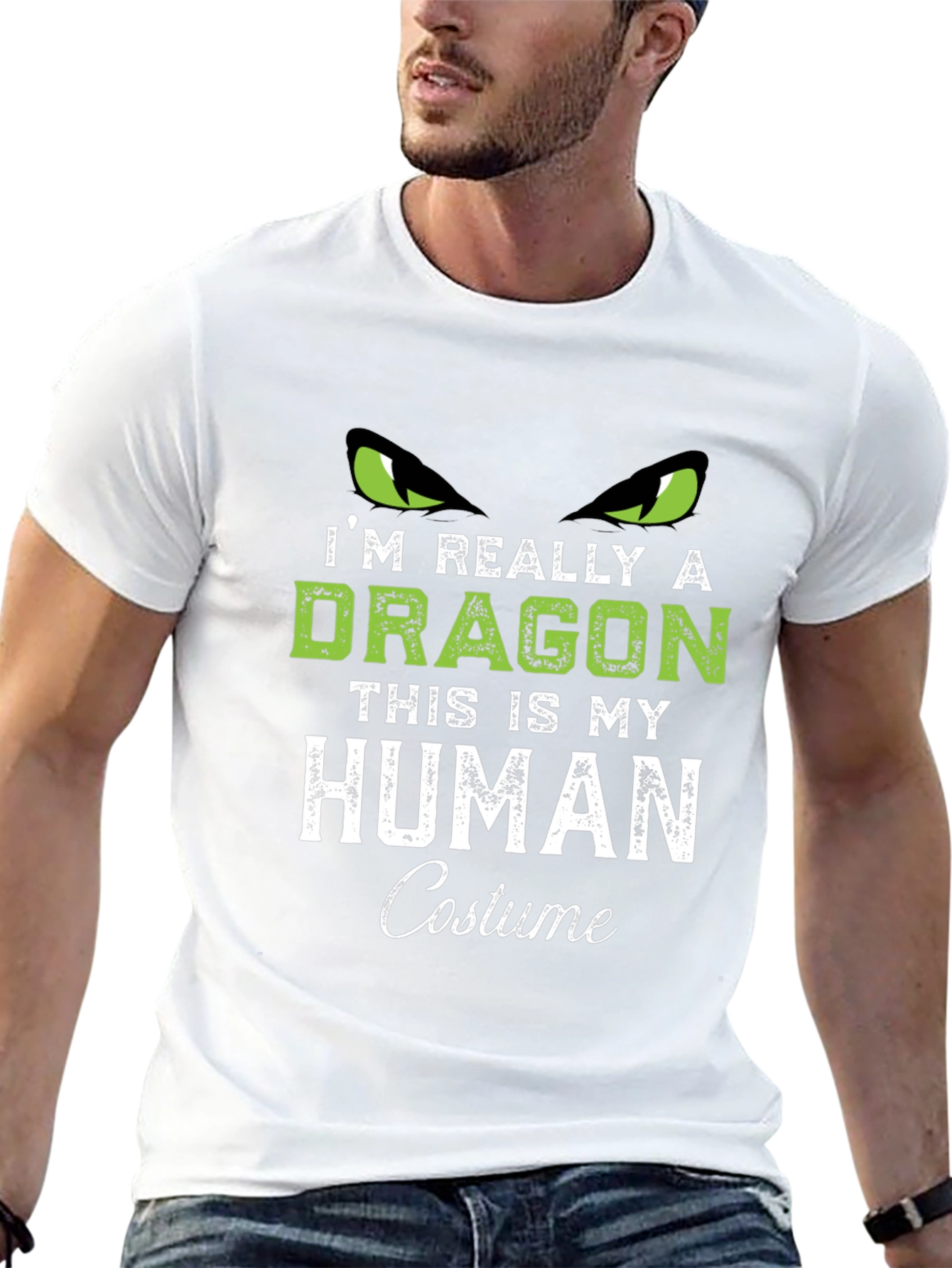 Black Dragon Human Costume Graphic Tee view 13