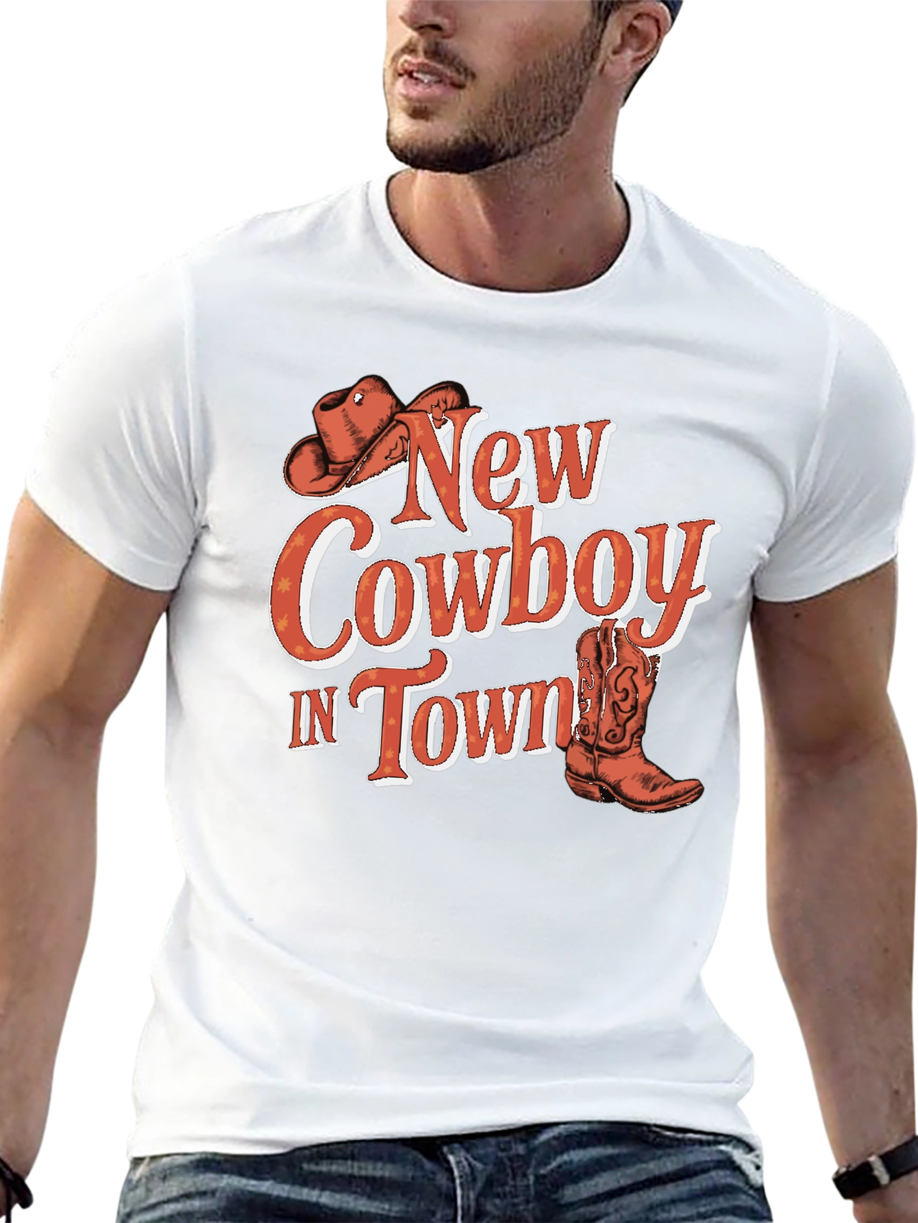 Black New Cowboy in Town Graphic T-Shirt view 13