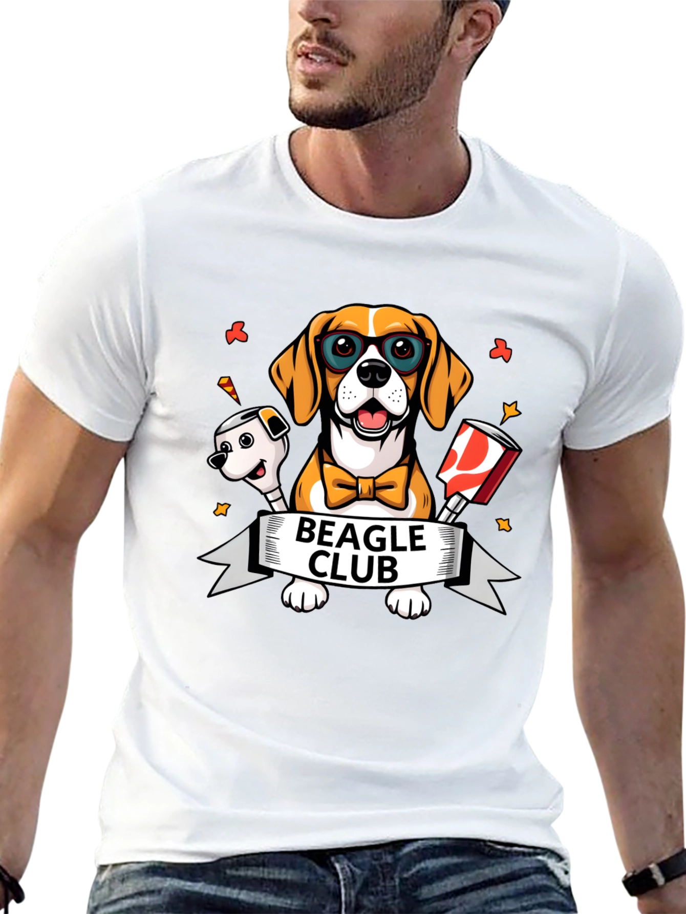 Black Beagle Club T-Shirt - Cute Dog Graphic Tee view 13