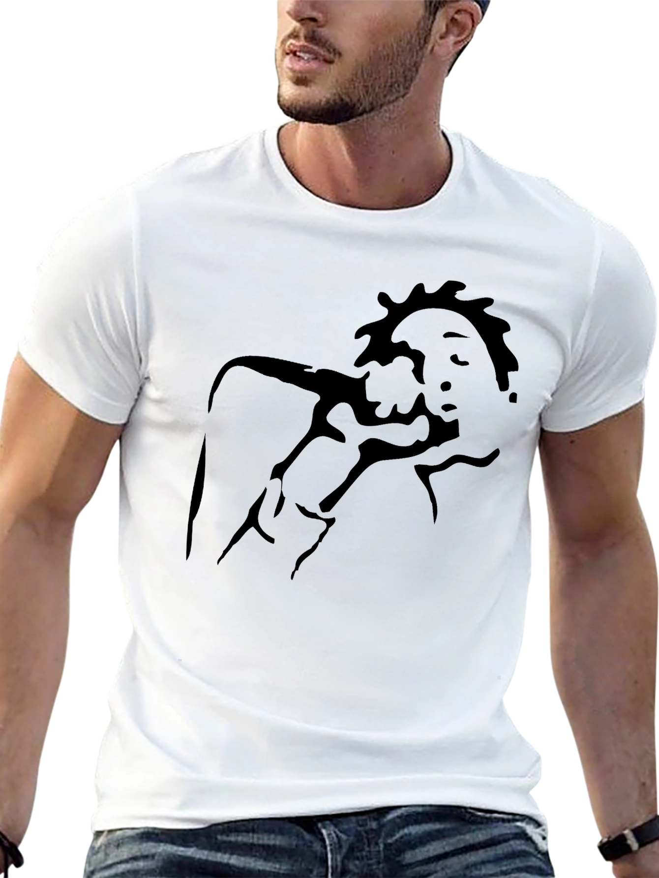 Black Black Silhouette Singer Graphic Tee view 13