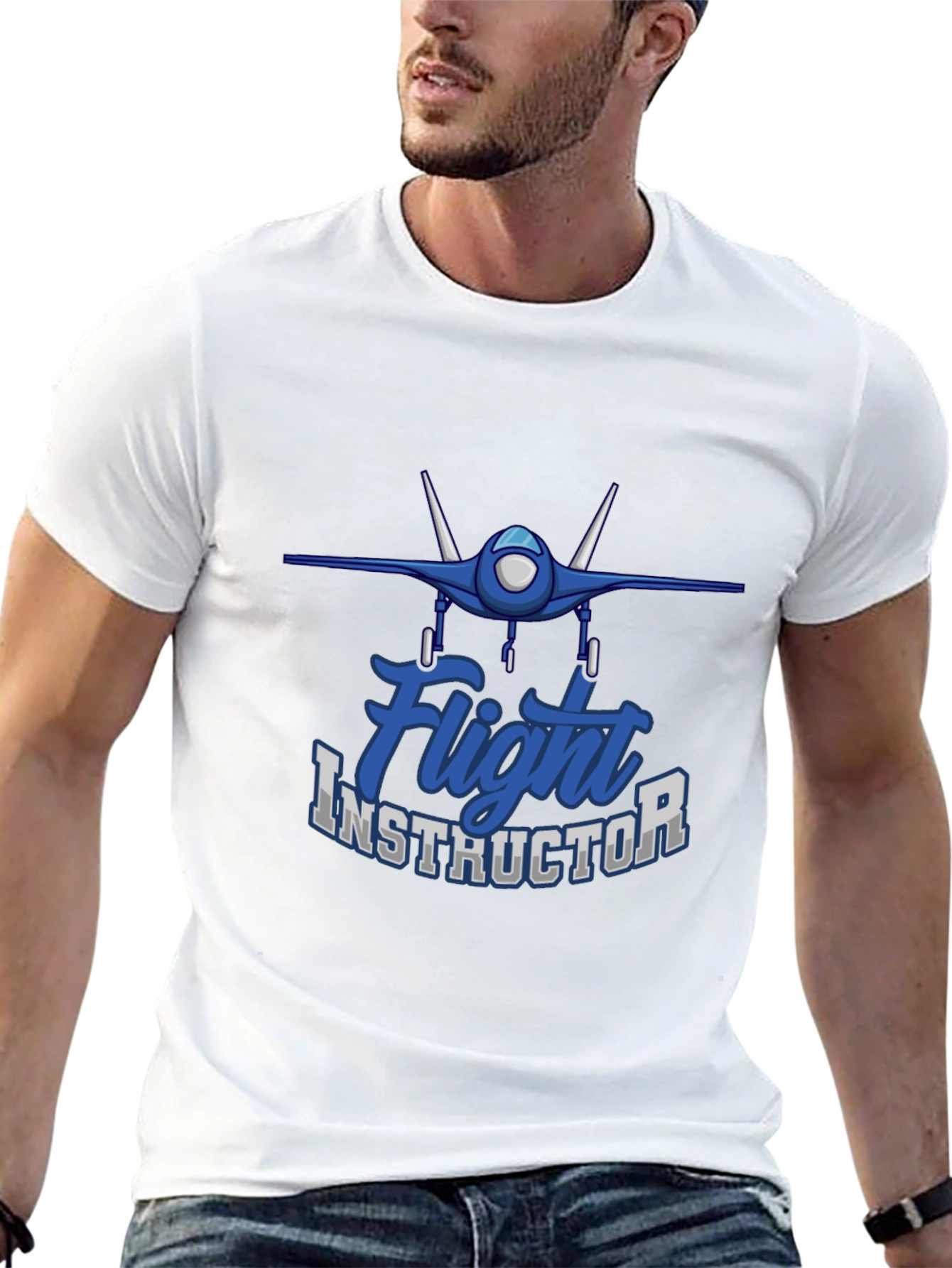 Black Flight Instructor T-Shirt - Aviation Teacher Apparel view 13
